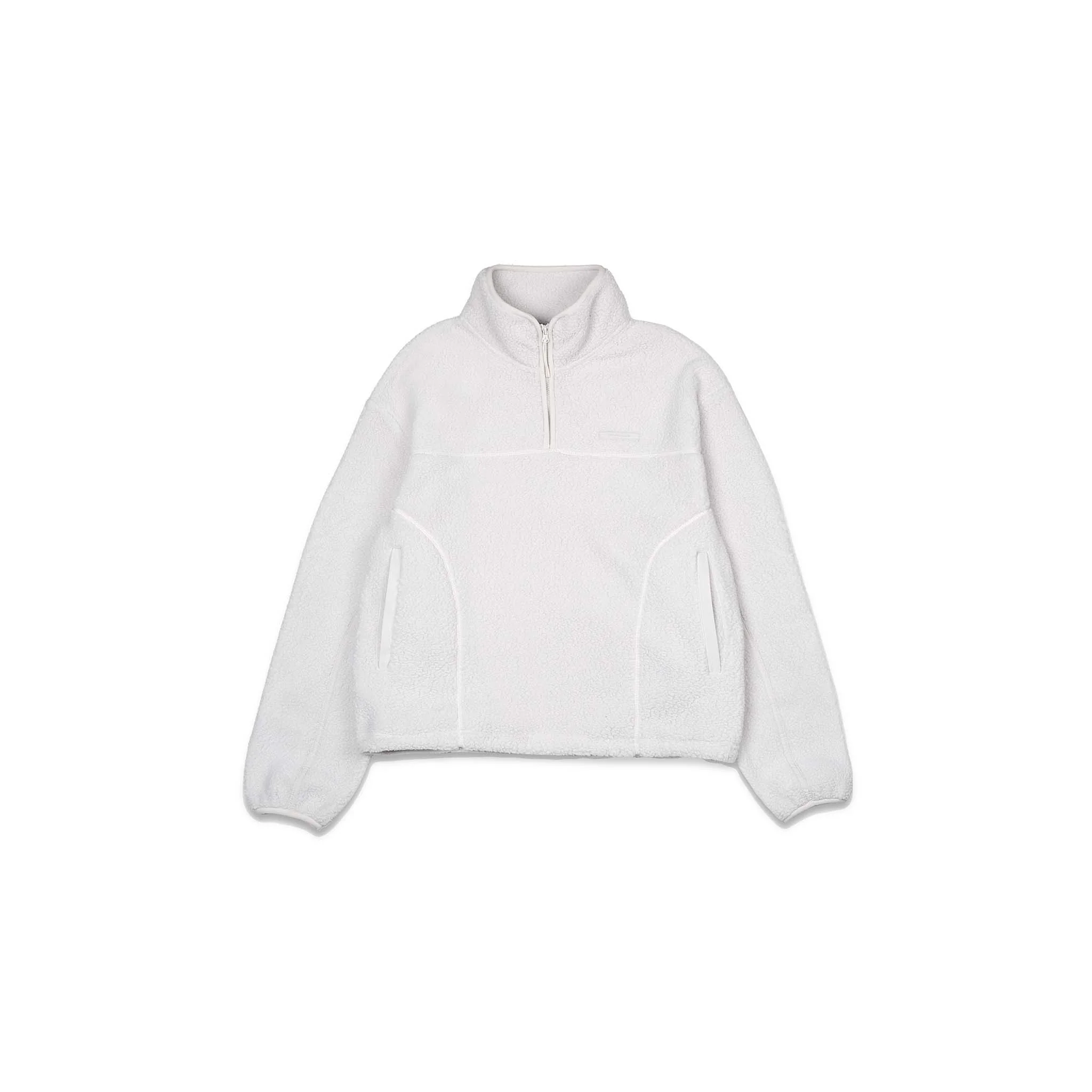 1/4 Zip Borg Fleece | Off White - Image 8