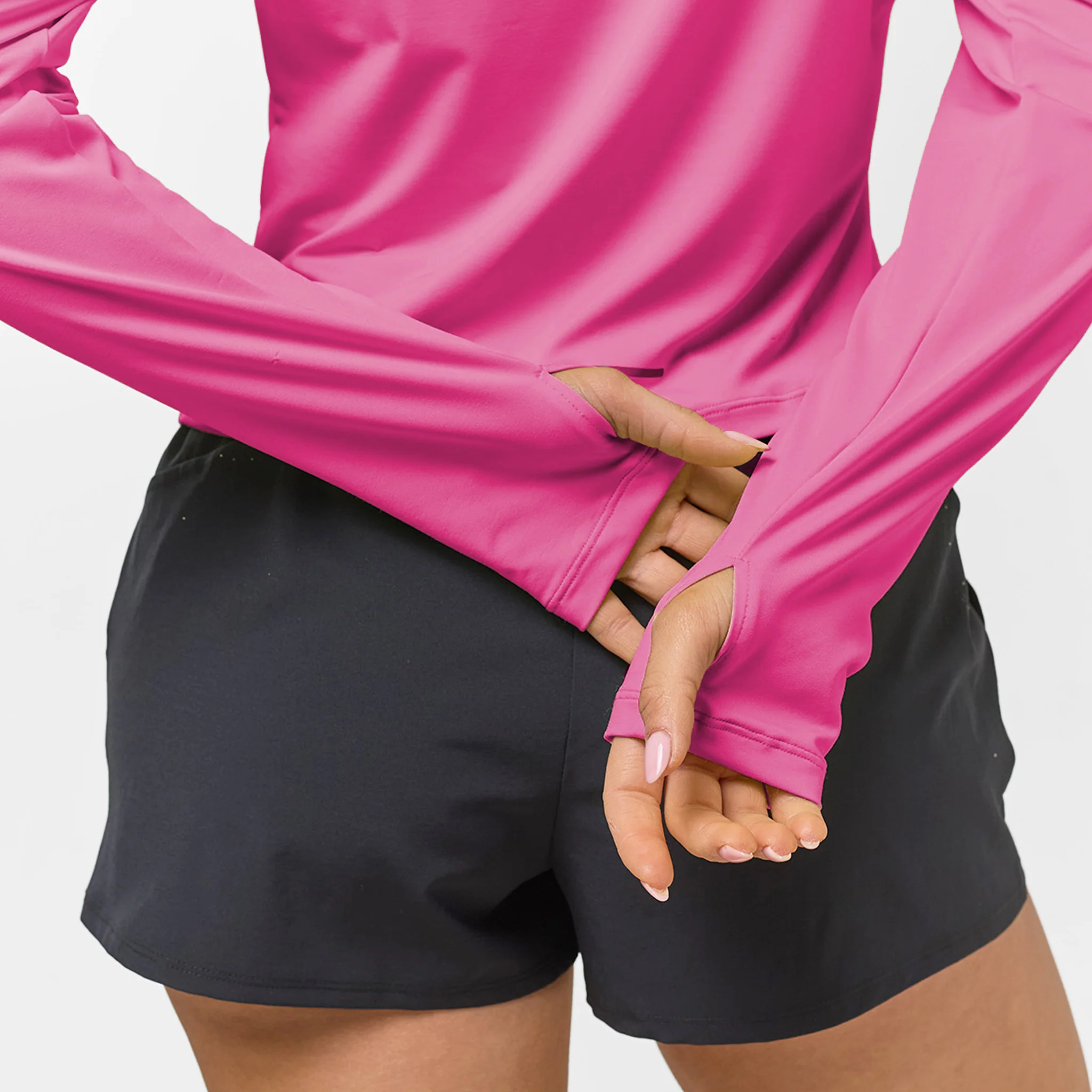 Performance 1/4 Zip Top | Bright Pink - Image 4