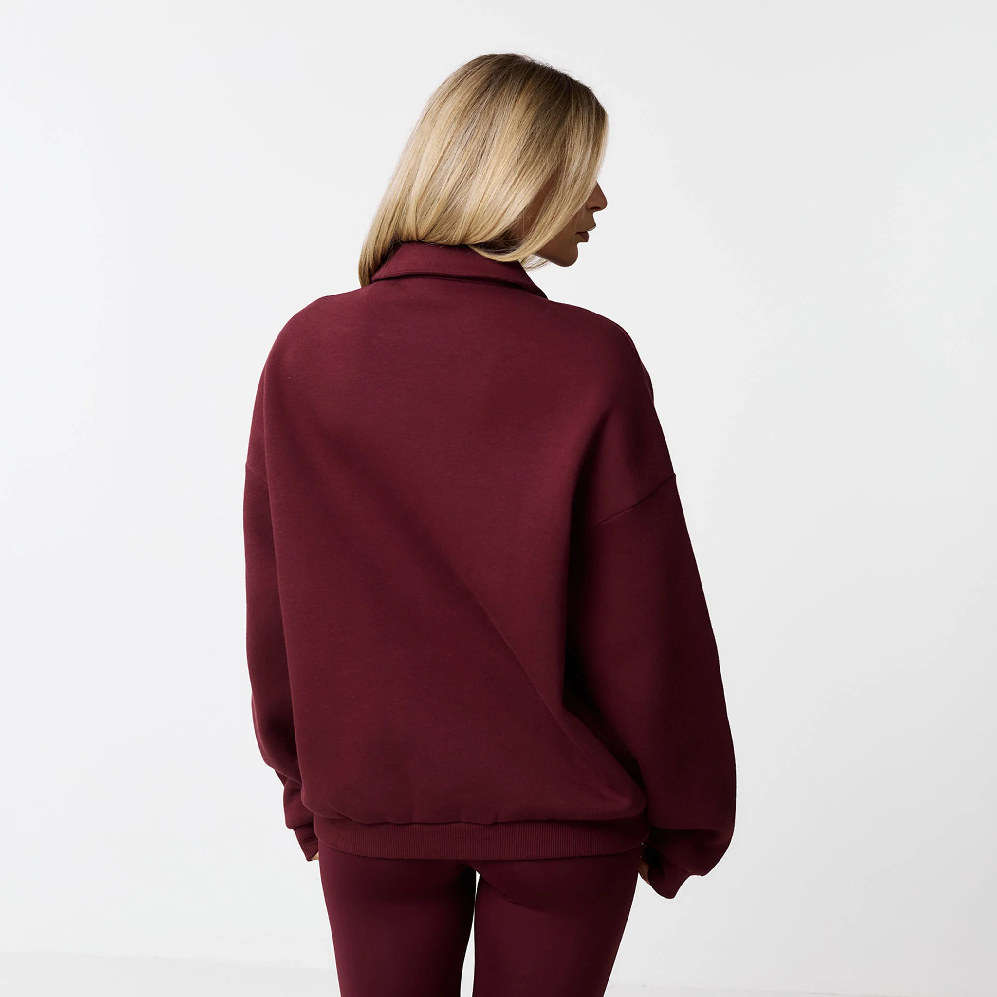 2-Pack Collegiate Button Up Sweatshirt | Grey Marl/Burgundy - Image 15