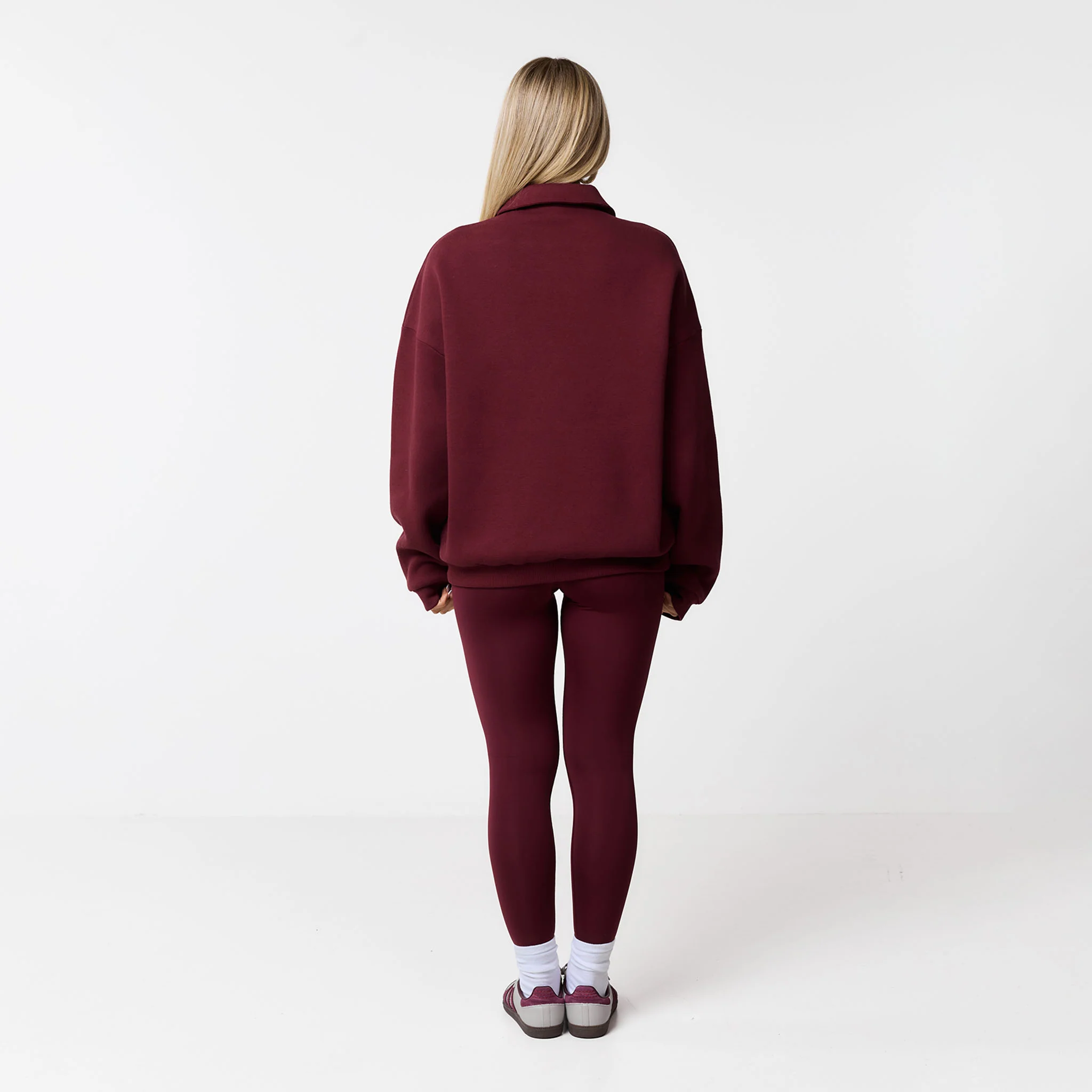 2-Pack Collegiate Button Up Sweatshirt | Grey Marl/Burgundy - Image 16