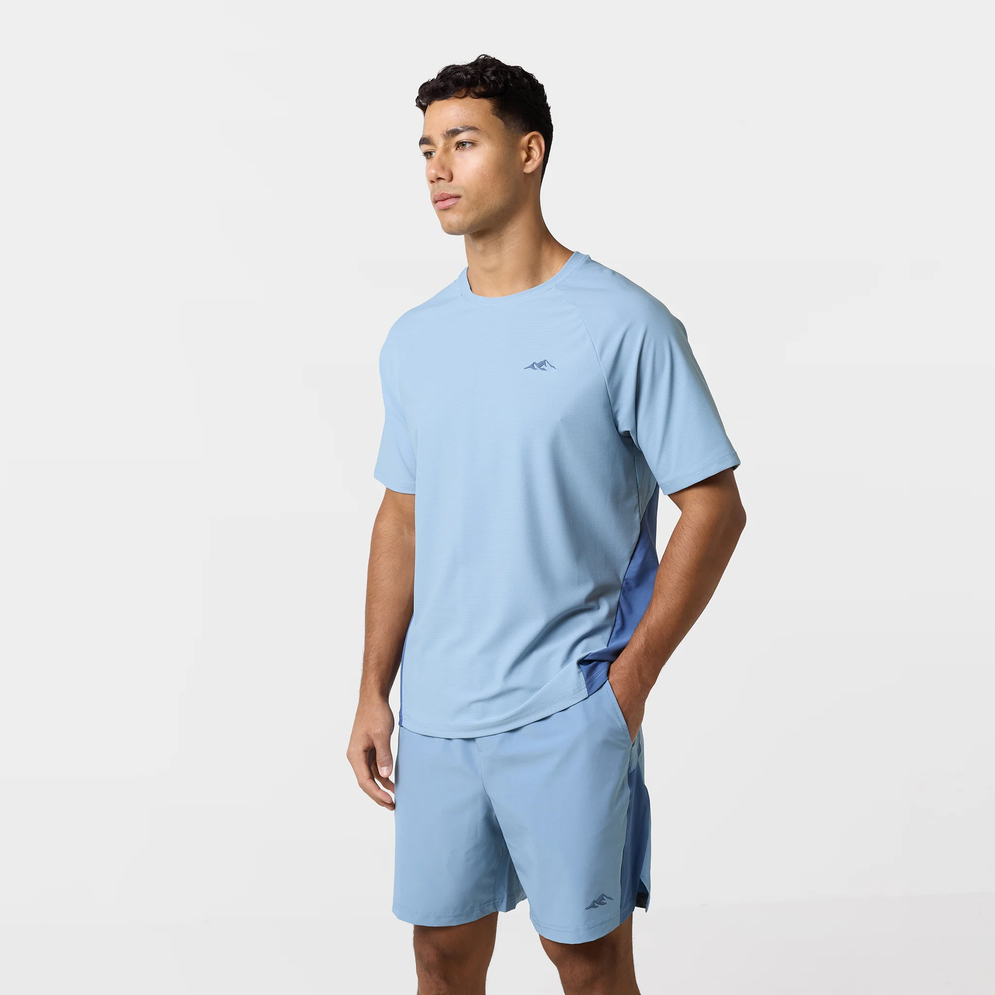 2-Pack Colourblock Training Twinset | Khaki/Light Blue - Image 12