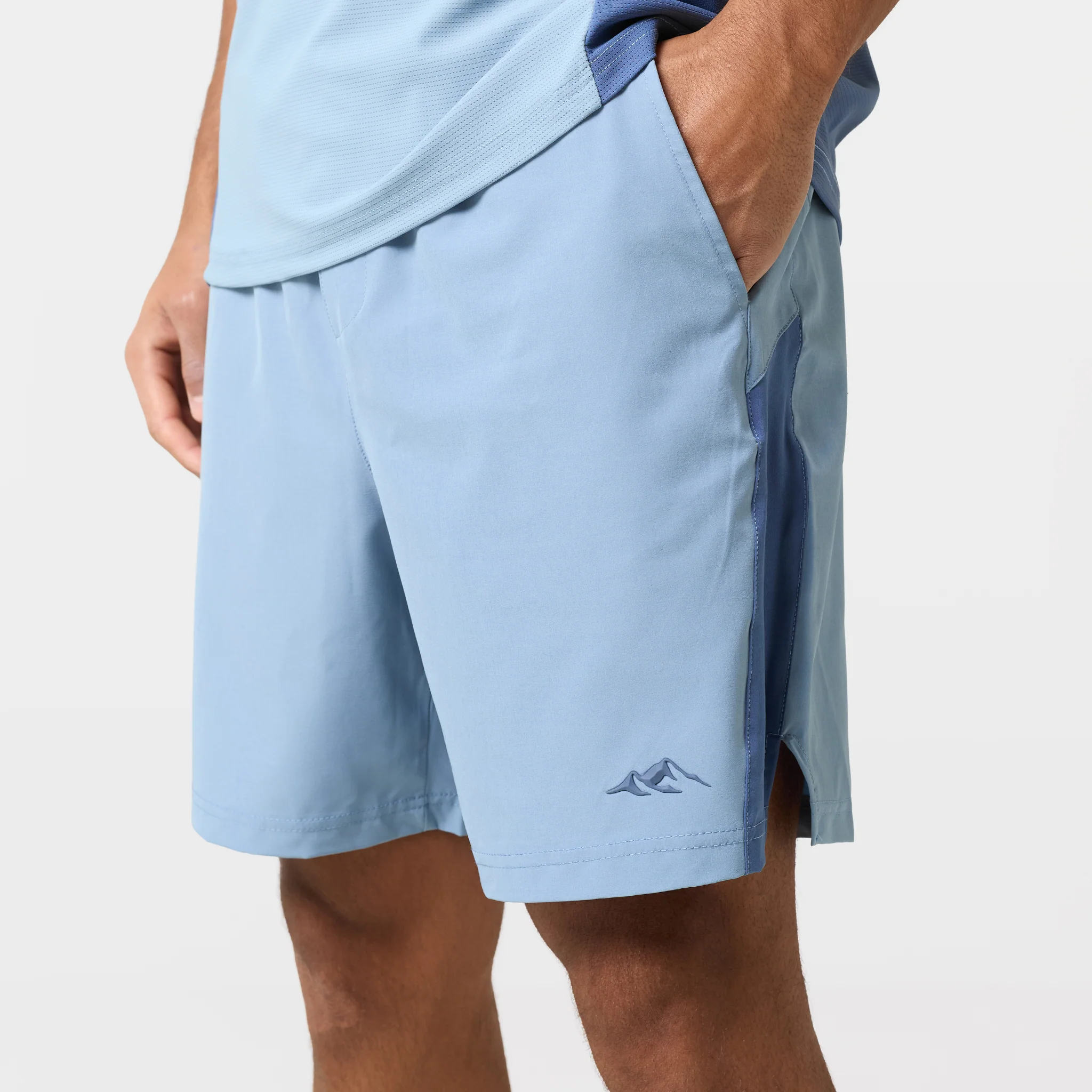 2-Pack Colourblock Training Twinset | Khaki/Light Blue - Image 14