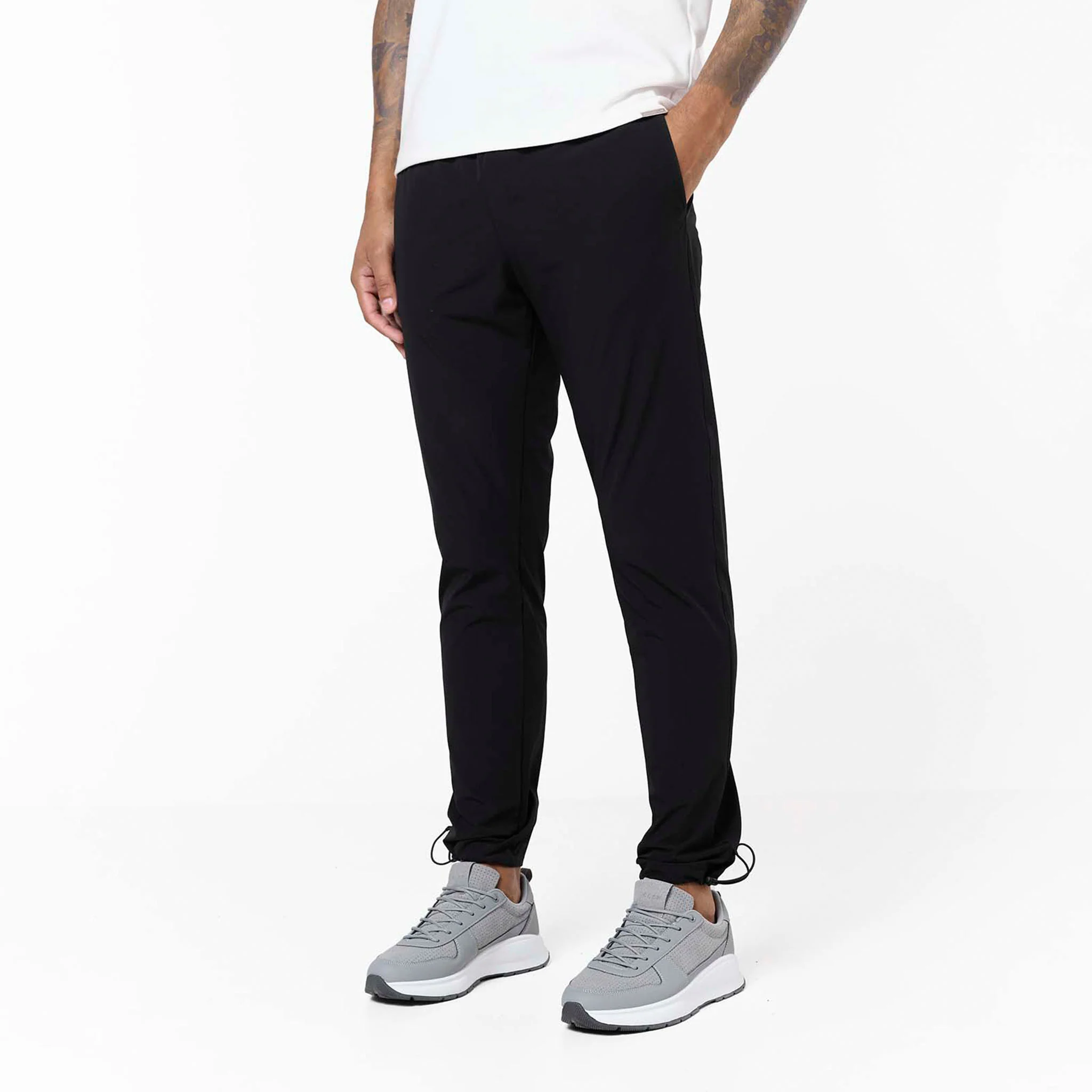 2-Pack Essential Open Hem Tech Pant | Black/Mid Grey - Image 6