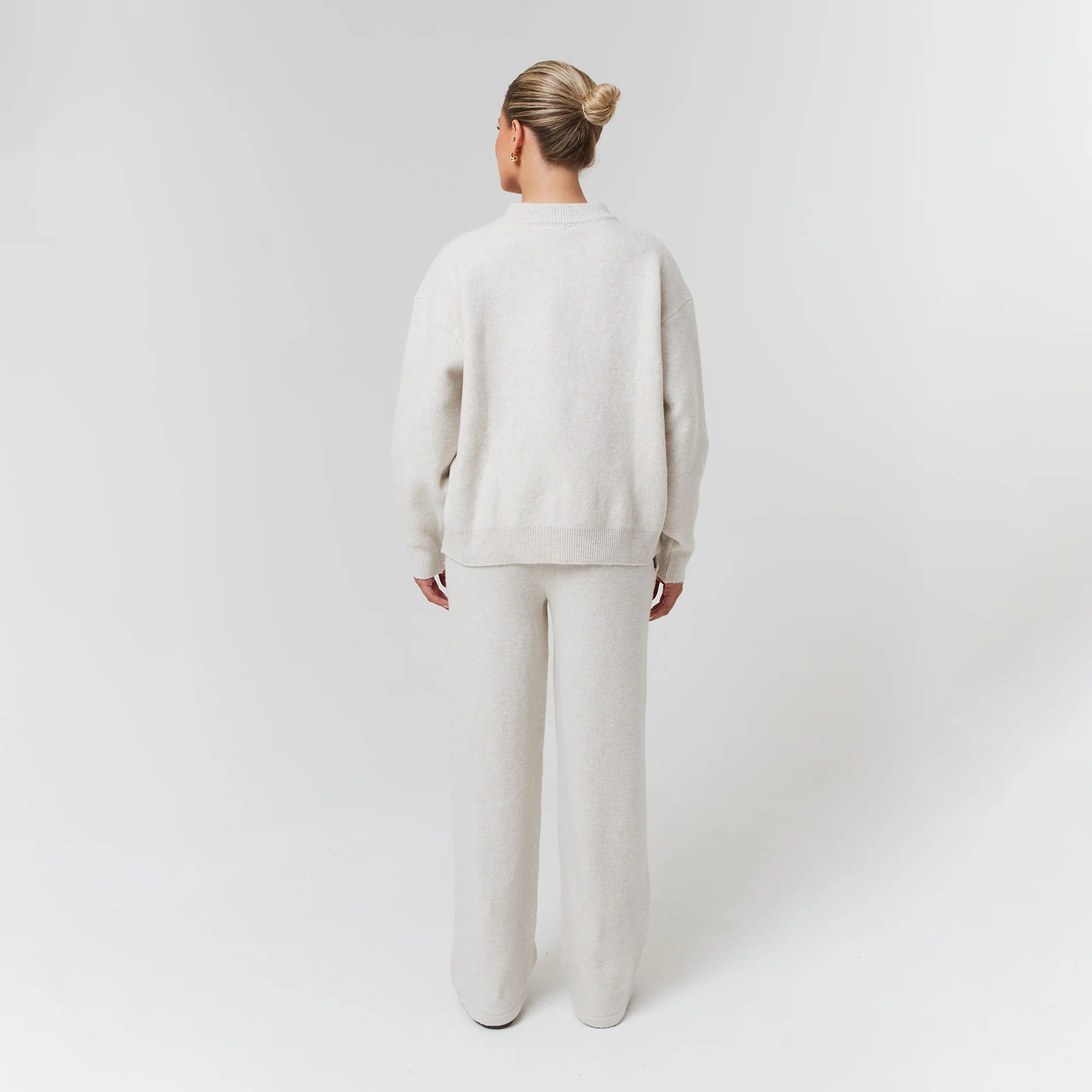2-Pack Knit Open Hem Jogger | Oatmeal/Charcoal Marl - Image 4