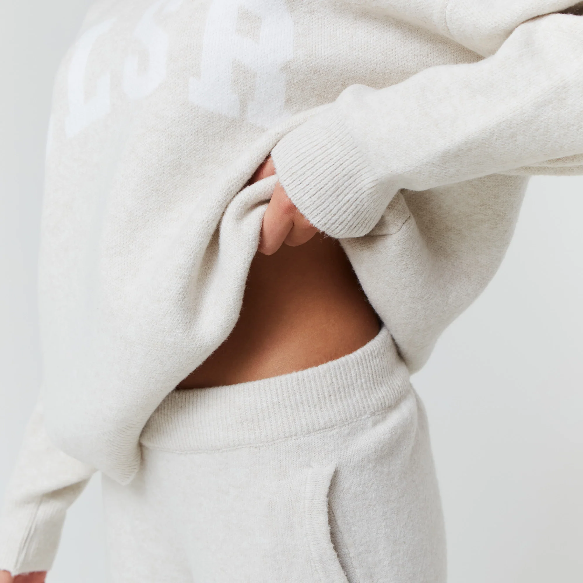 2-Pack Knit Open Hem Jogger | Oatmeal/Charcoal Marl - Image 7