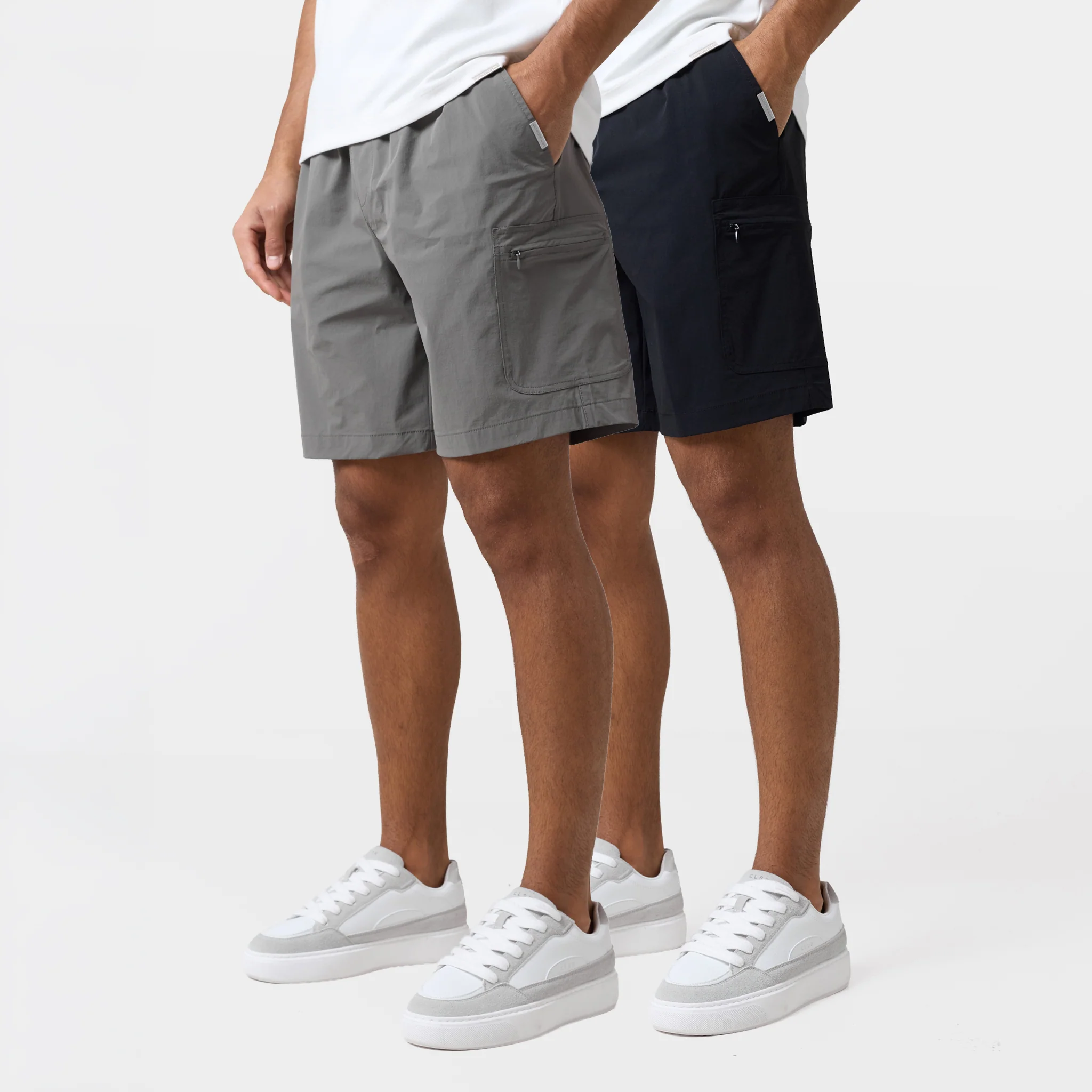 2-Pack Premium Tech Cargo Short |  Black/Mid Grey
