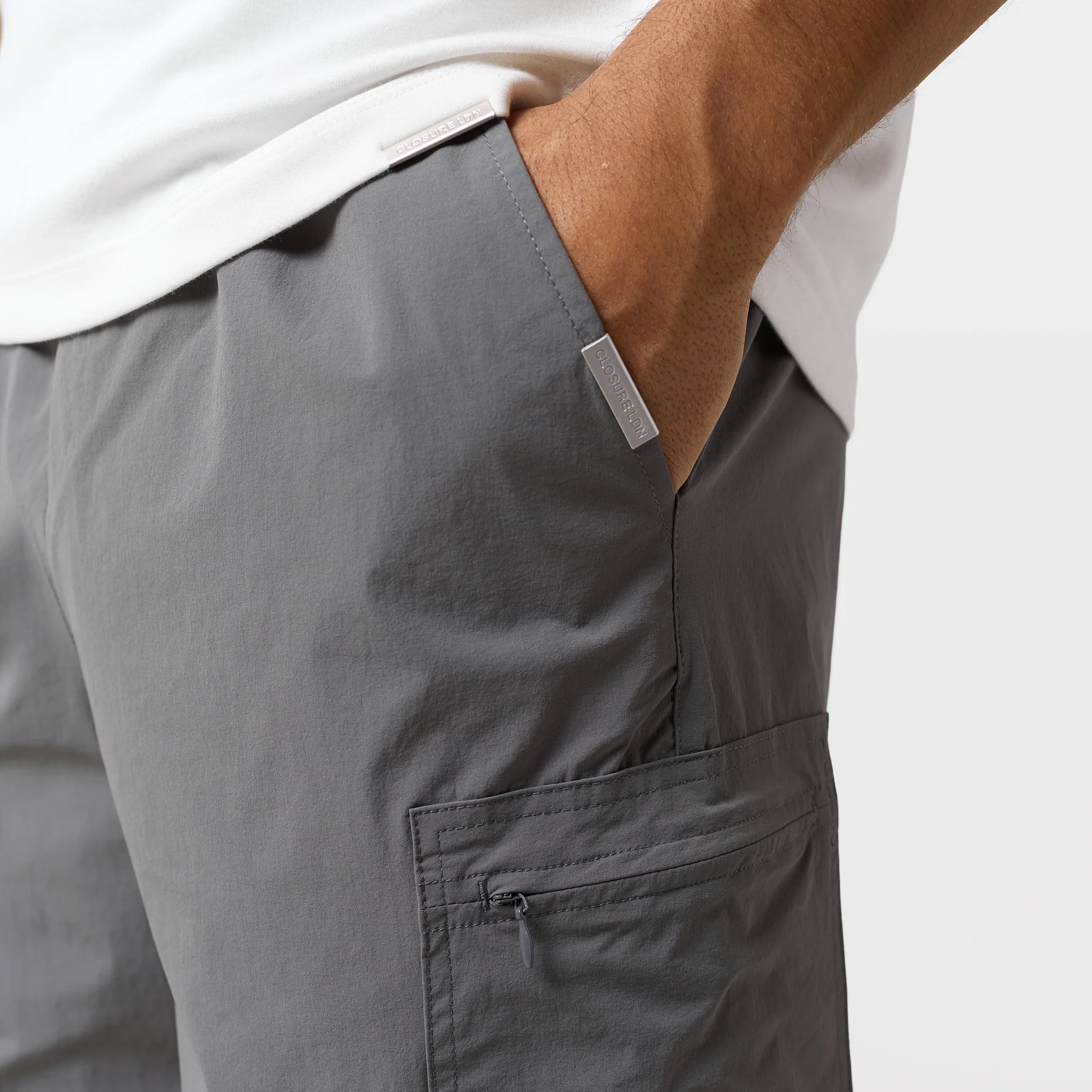 2-Pack Premium Tech Cargo Short |  Black/Mid Grey - Image 3