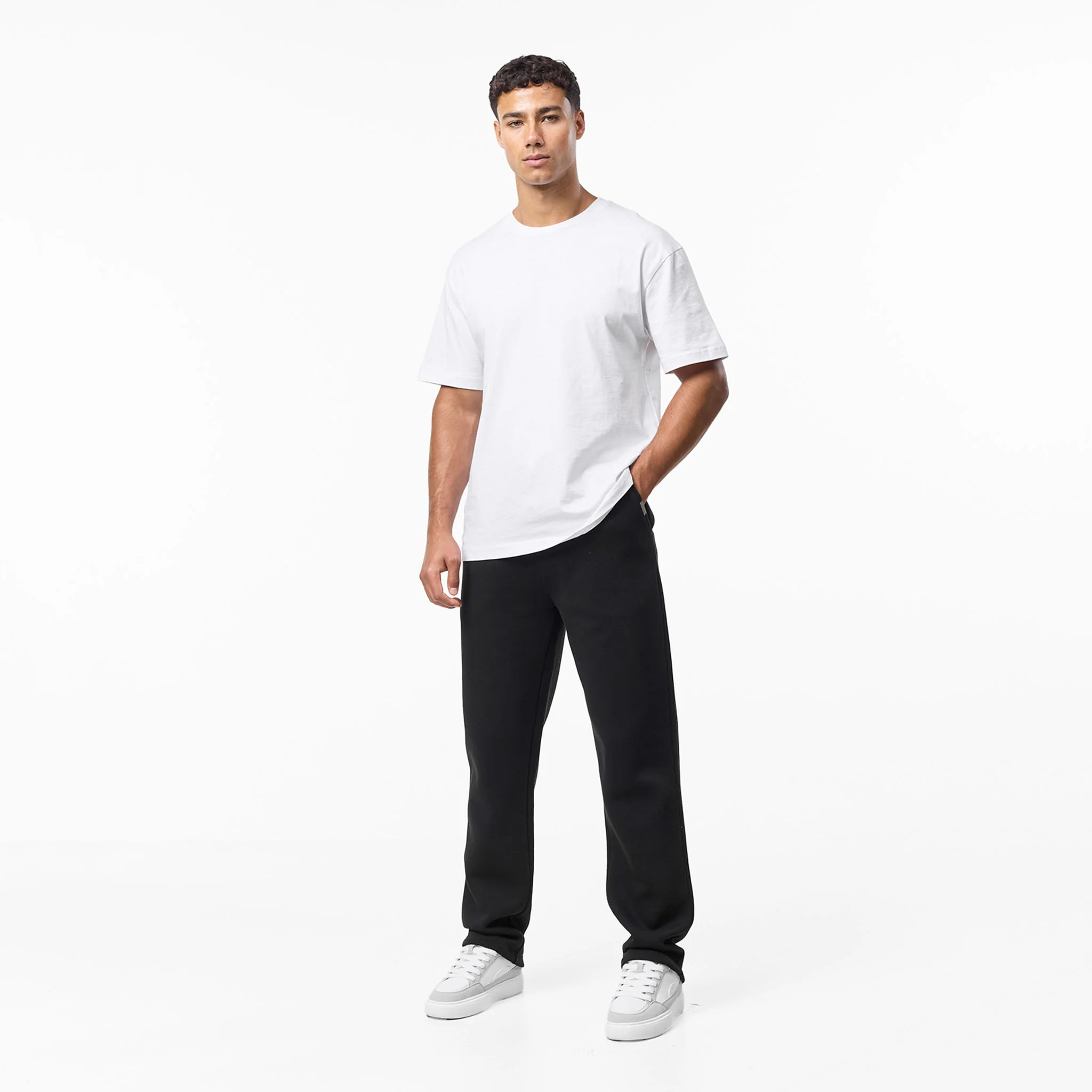 2-Pack Relaxed Fit Open Hem Joggers | Black/Dark Grey - Image 3