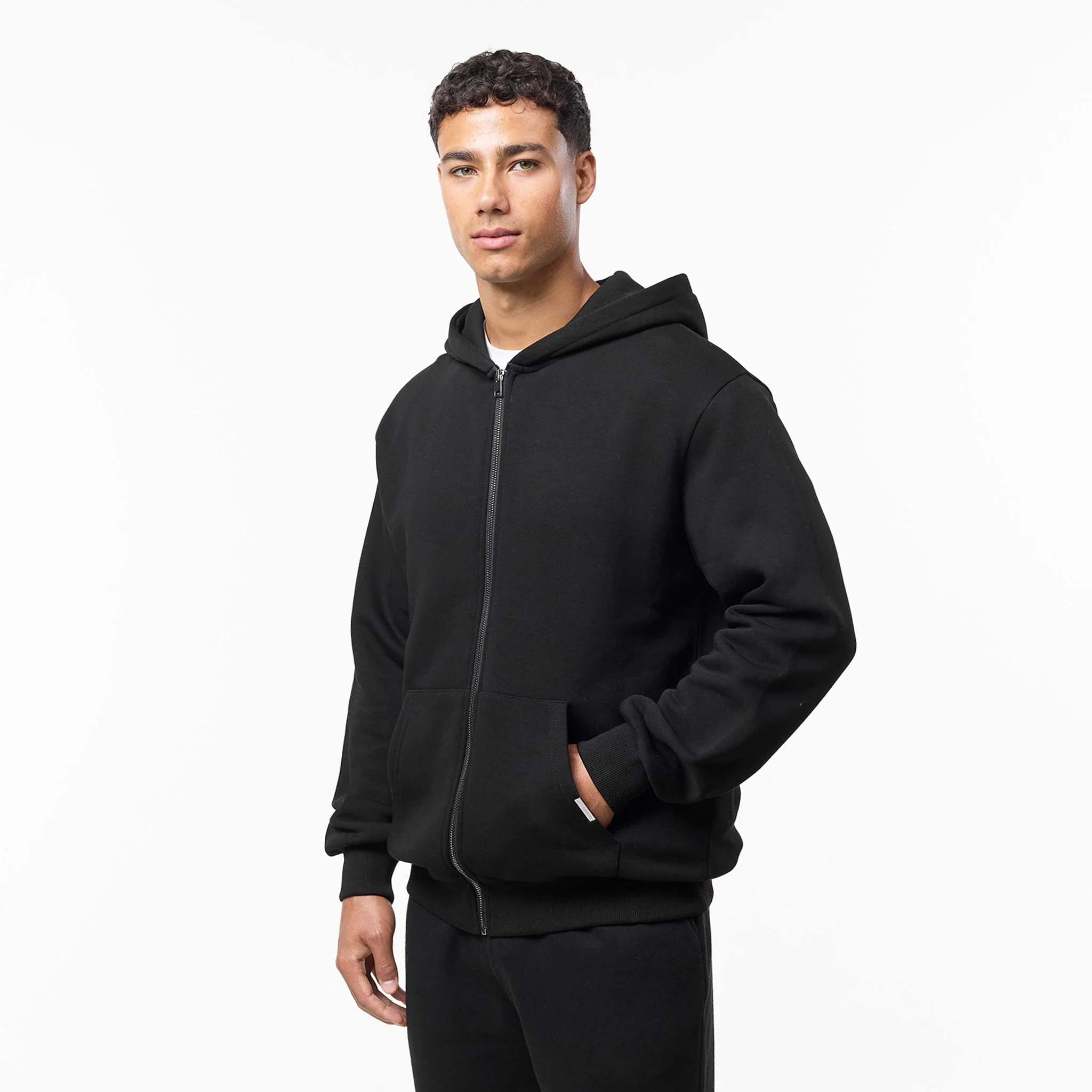 2-Pack Relaxed Full Zip Hoodie | Grey Marl/Black - Image 2
