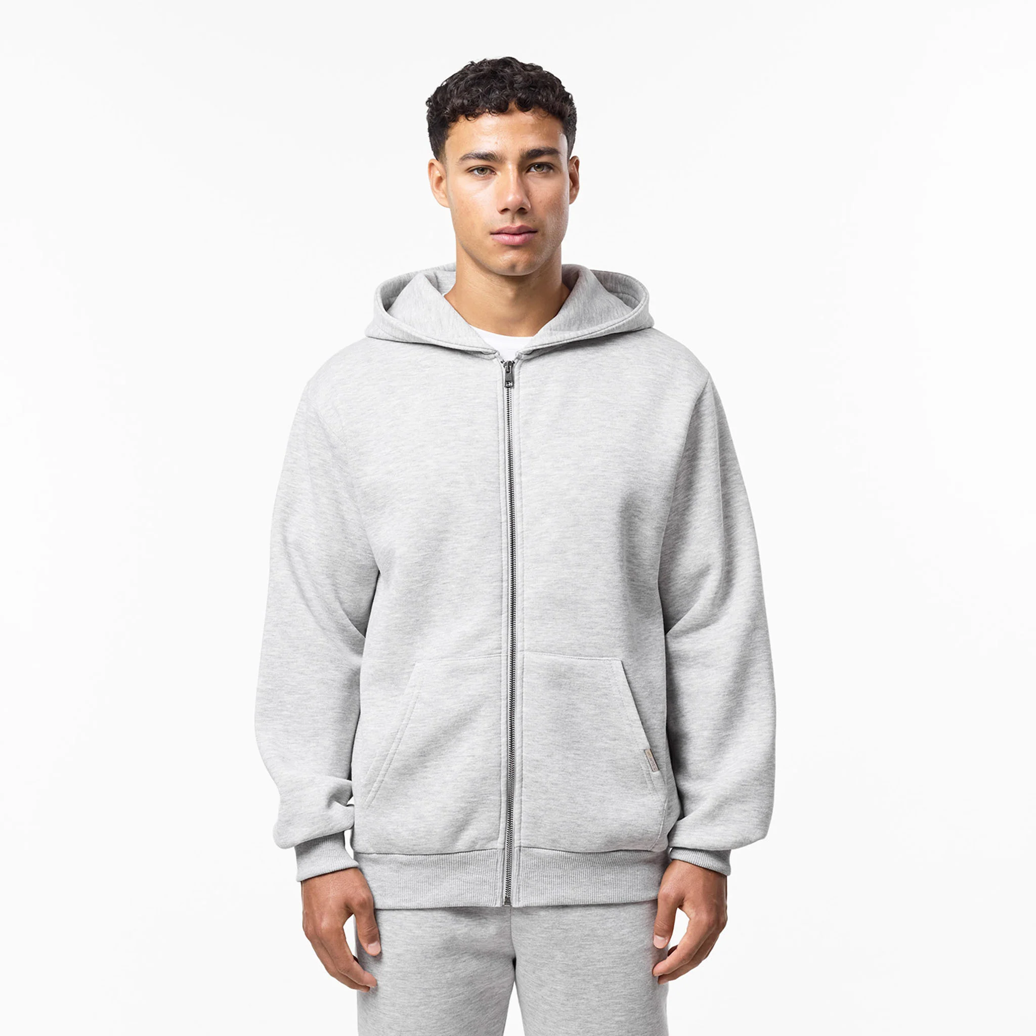 2-Pack Relaxed Full Zip Hoodie | Grey Marl/Black - Image 8