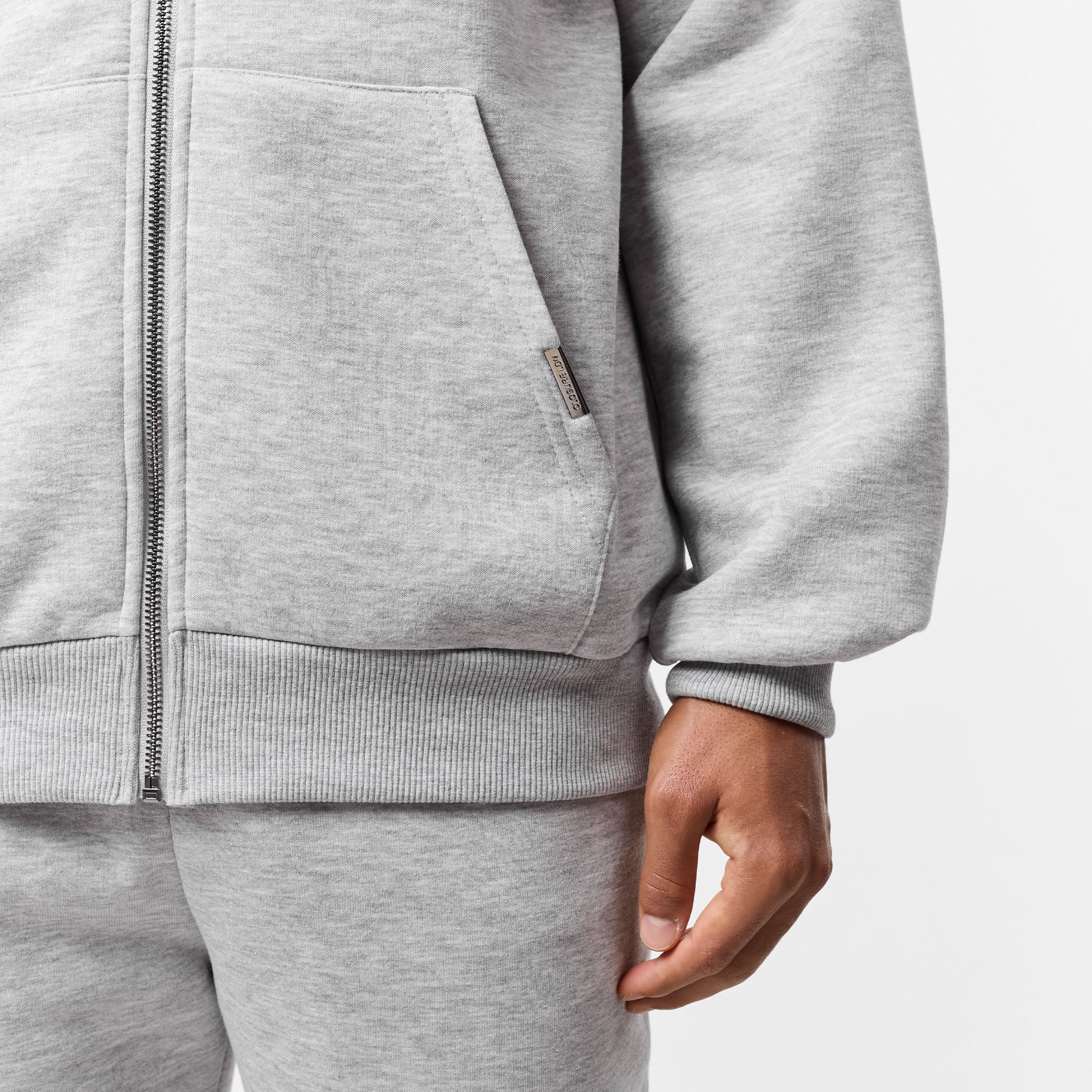 2-Pack Relaxed Full Zip Hoodie | Grey Marl/Black - Image 9
