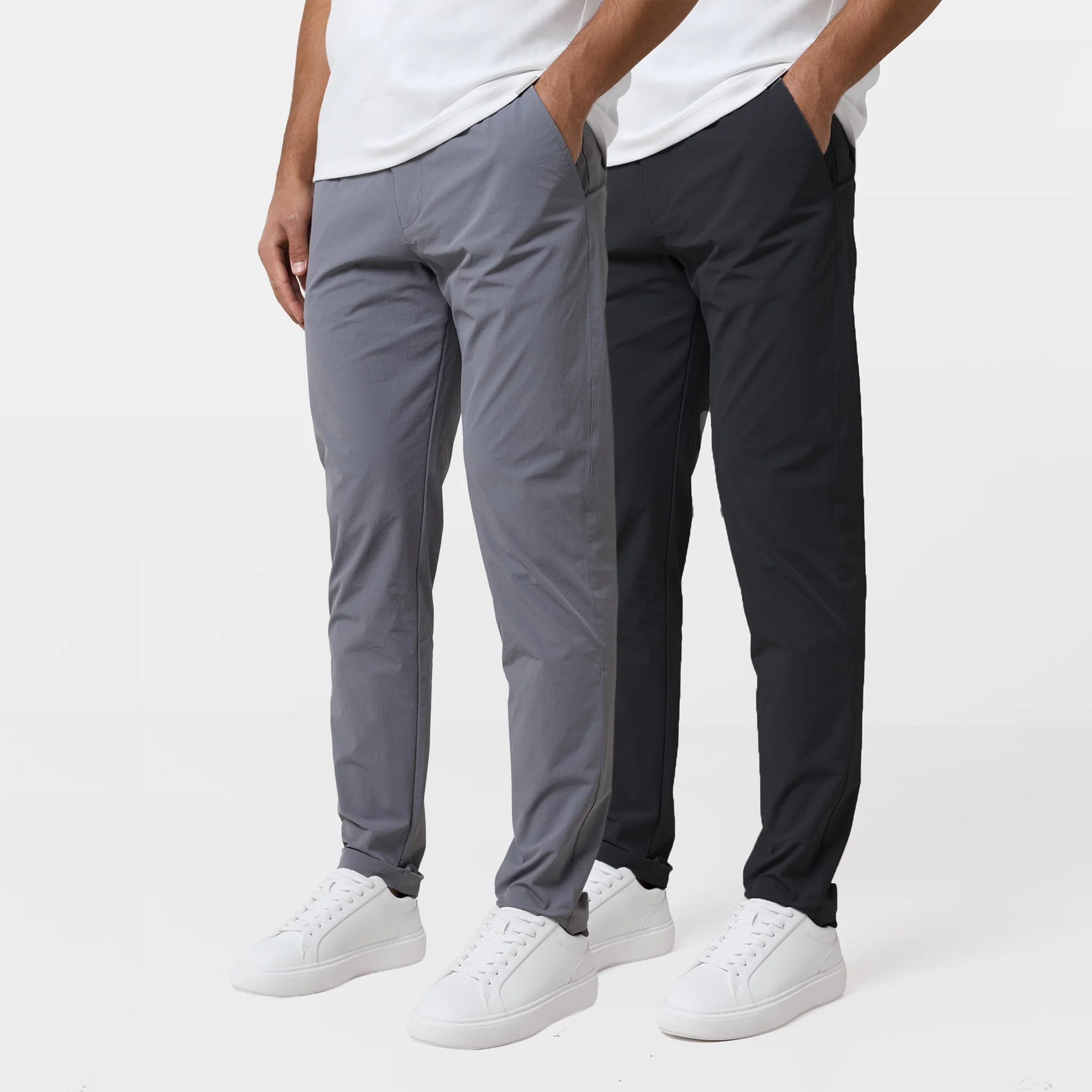 2-Pack Smart Tech Chino | Black/Mid Grey