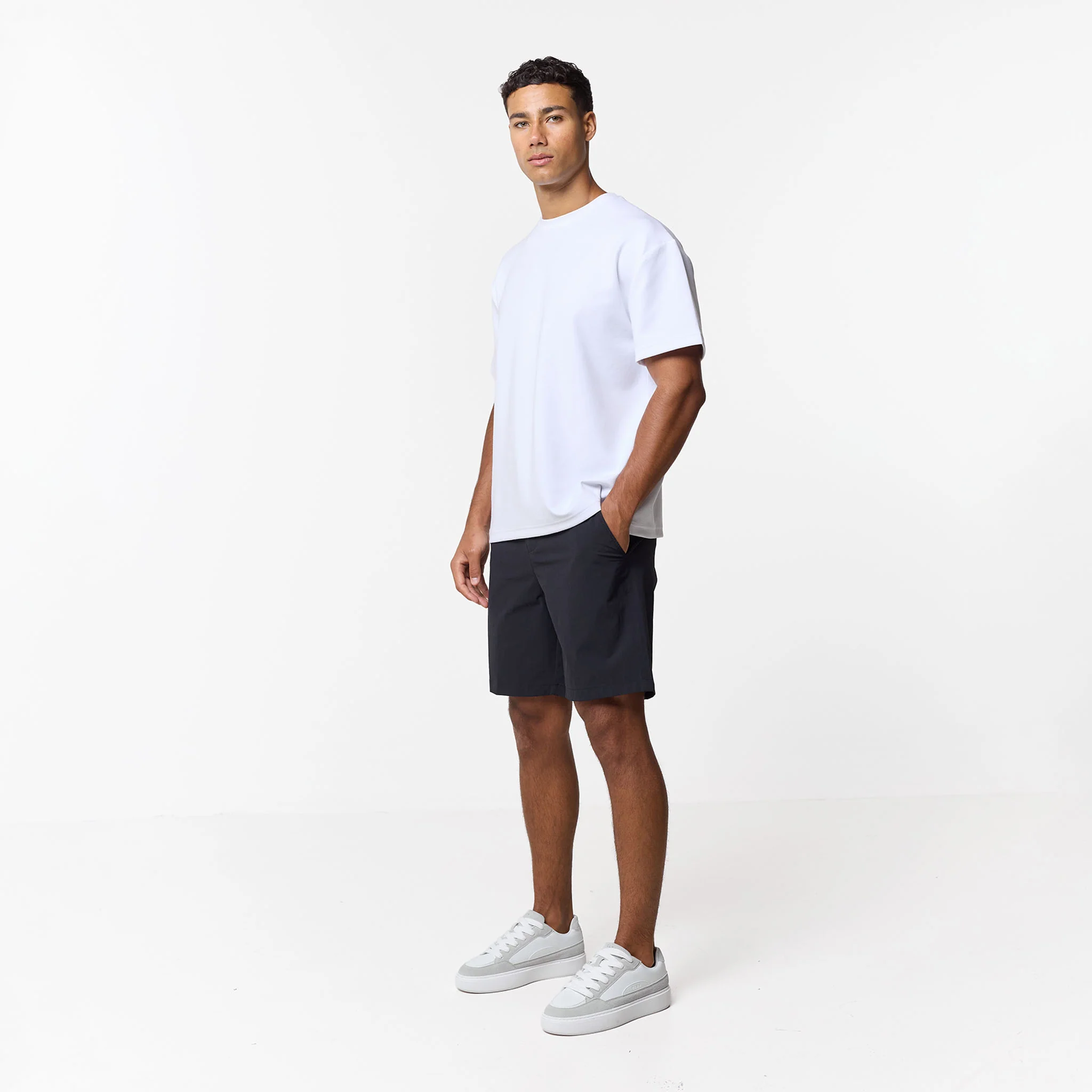 2-Pack Smart Tech Chino Short | Black/Mid Grey - Image 3