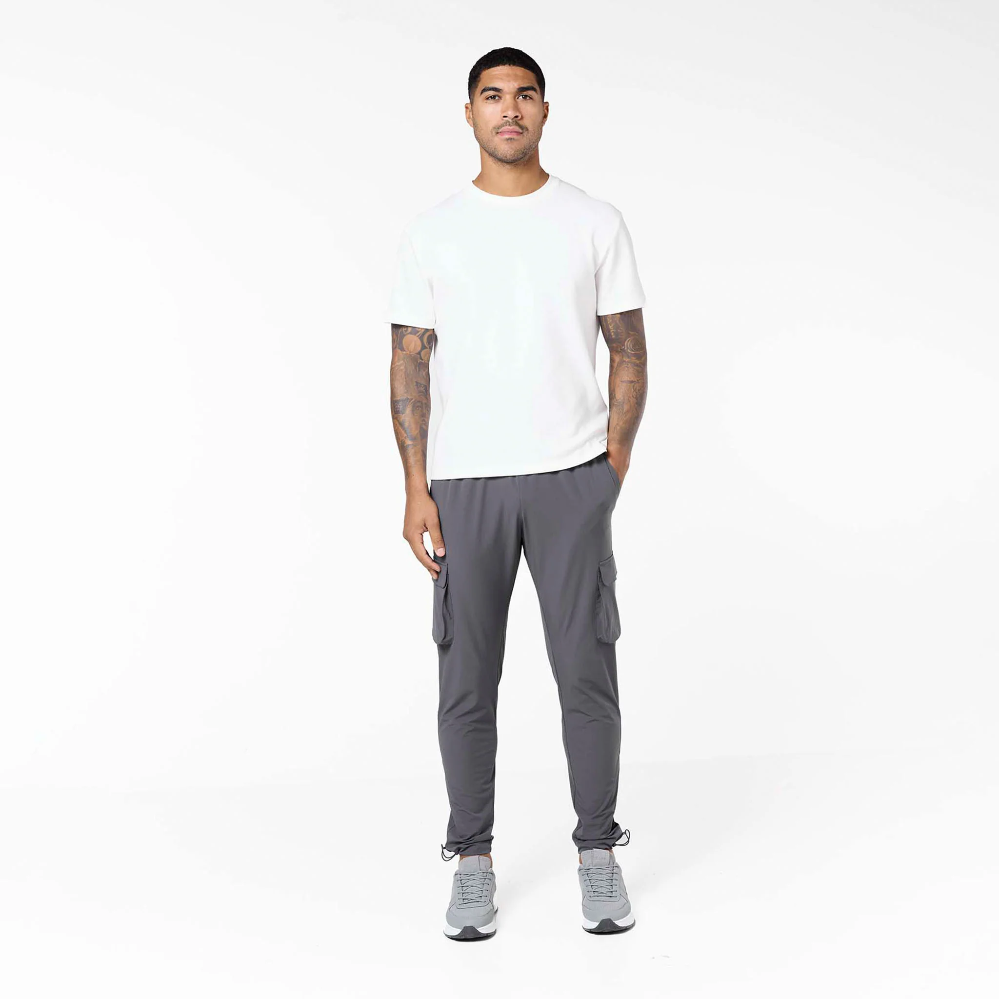 2-Pack Stretch Tech Cargo Pants | Dark Grey/Sand - Image 6