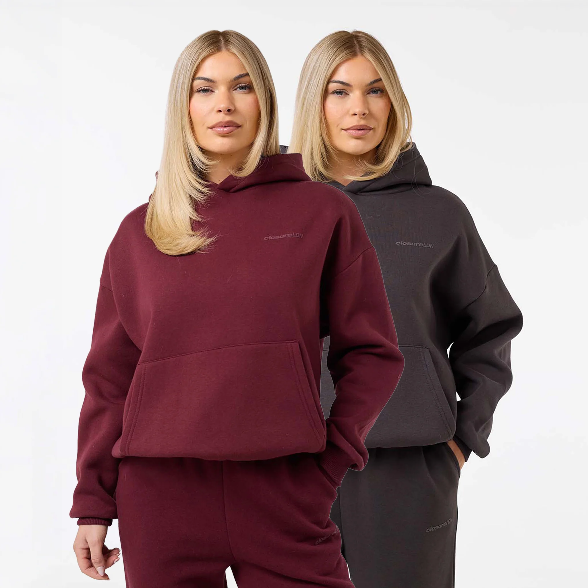 2-Pack Tonal Core Logo Hoodie | Espresso/Burgundy
