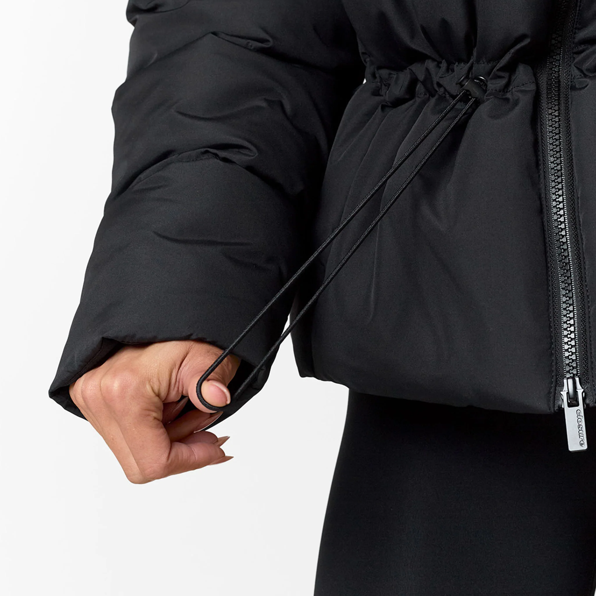 Adjustable Waist Puffer | Black - Image 4