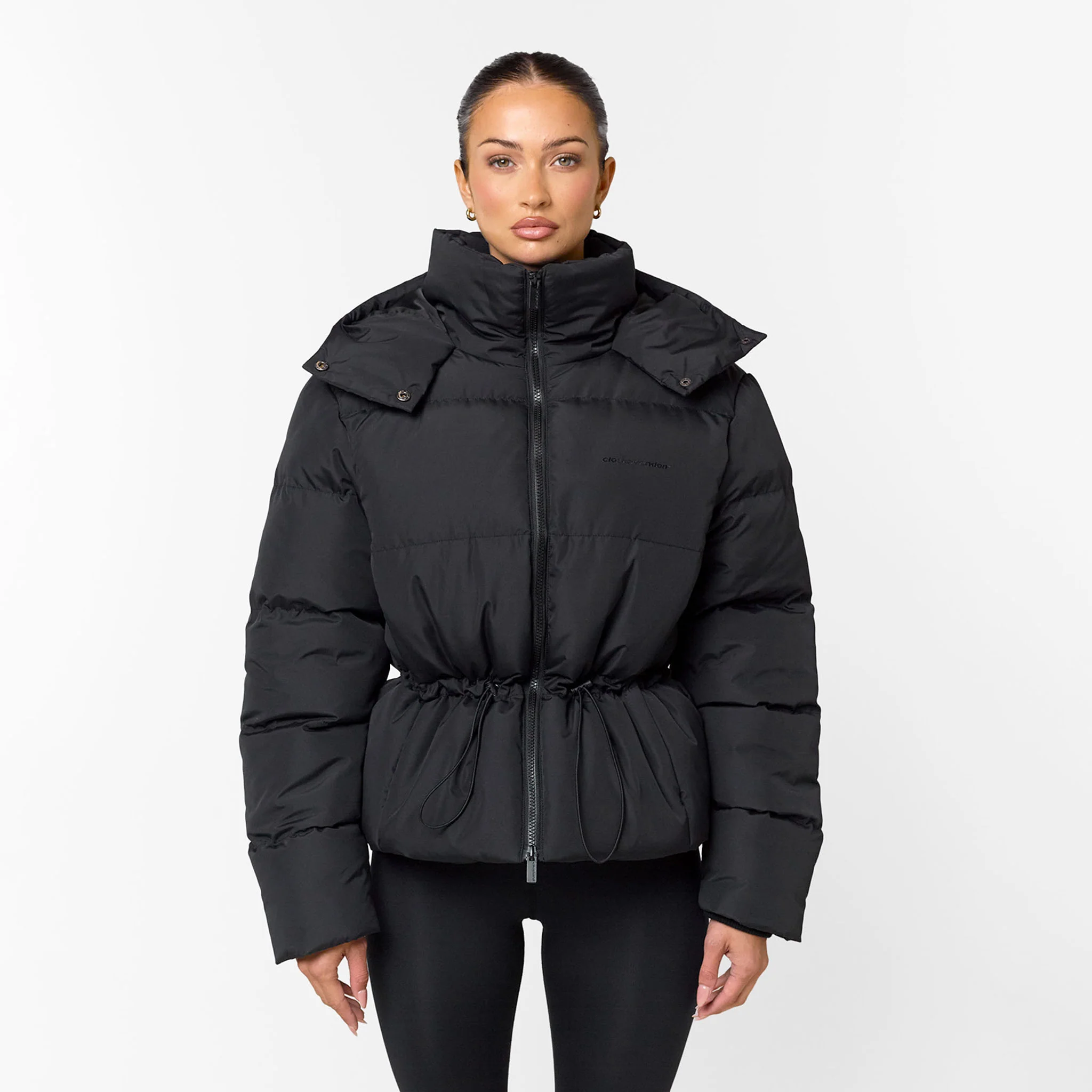 Adjustable Waist Puffer | Black - Image 5