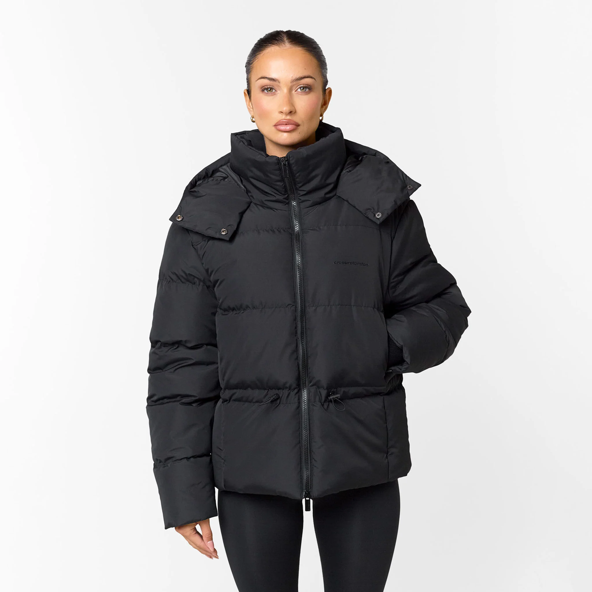Adjustable Waist Puffer | Black - Image 8