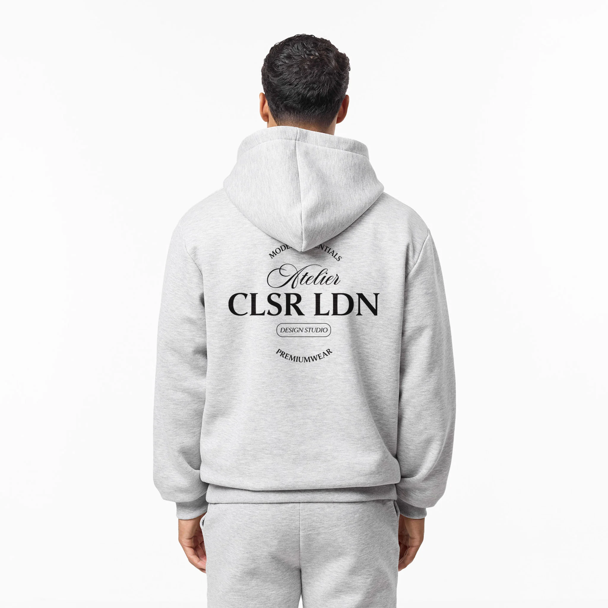 Atelier Essentials Hoodie | Grey Marl - Image 2