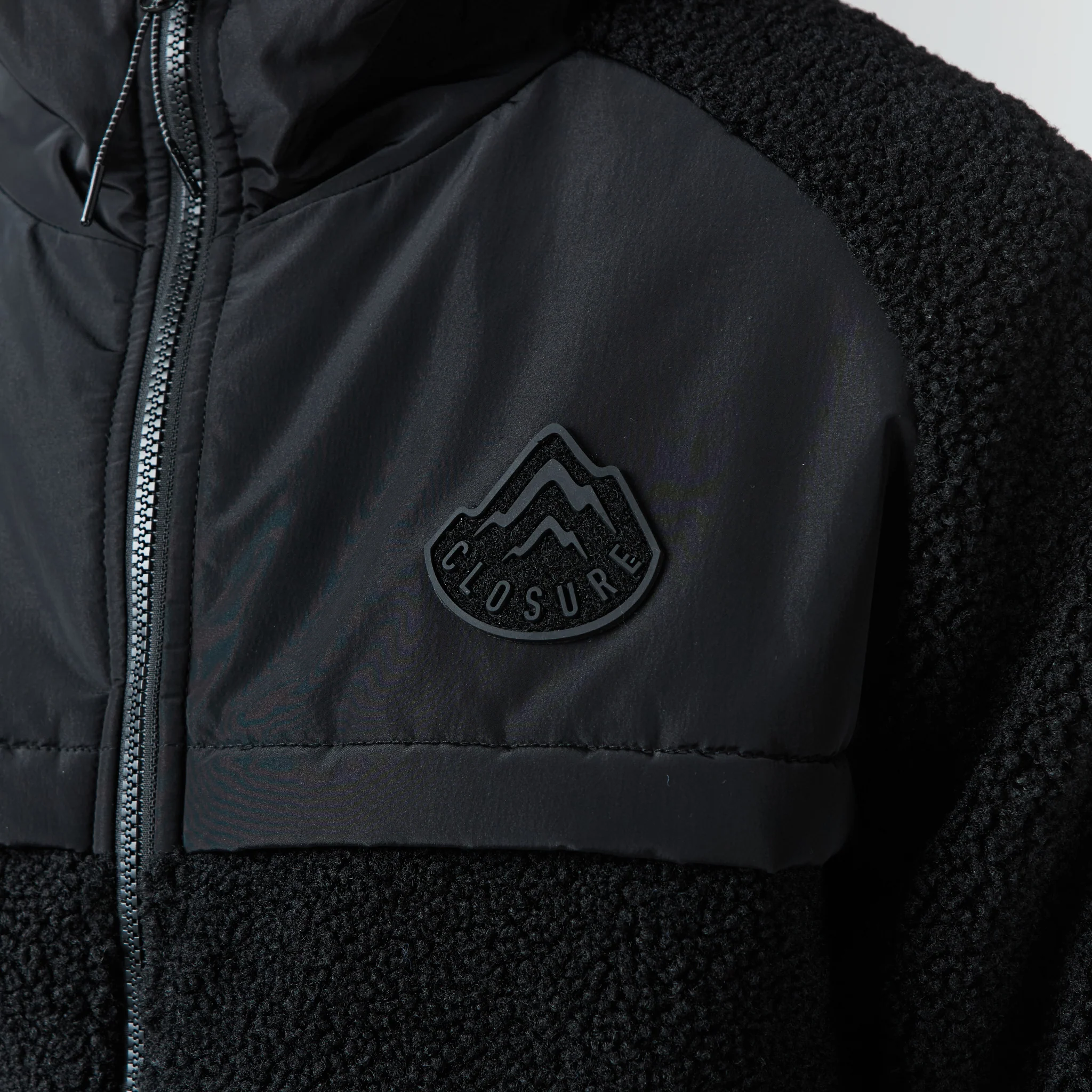 Crinkle Borg Panel Jacket | Black - Image 5