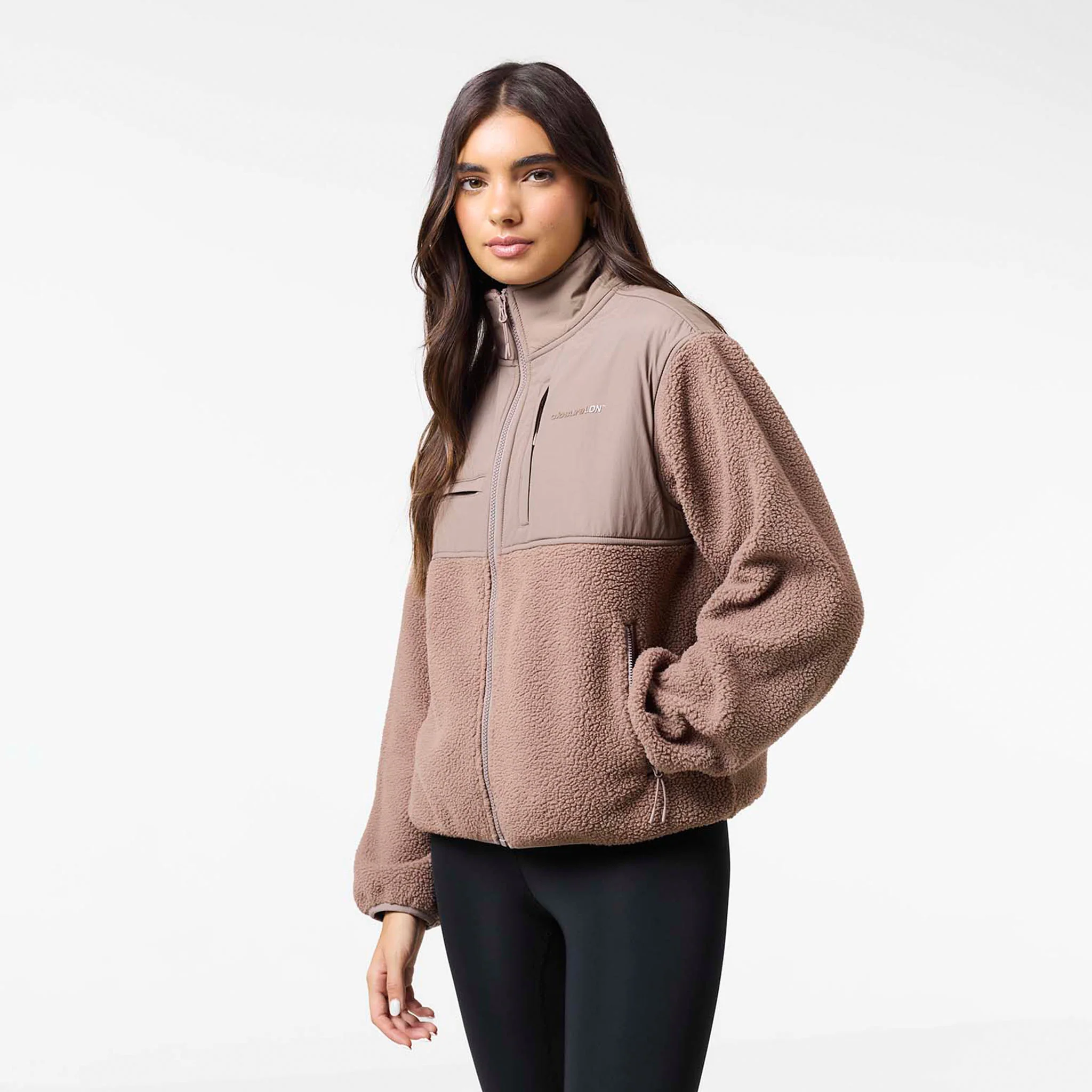 Borg Fleece Tech Jacket | Mocha