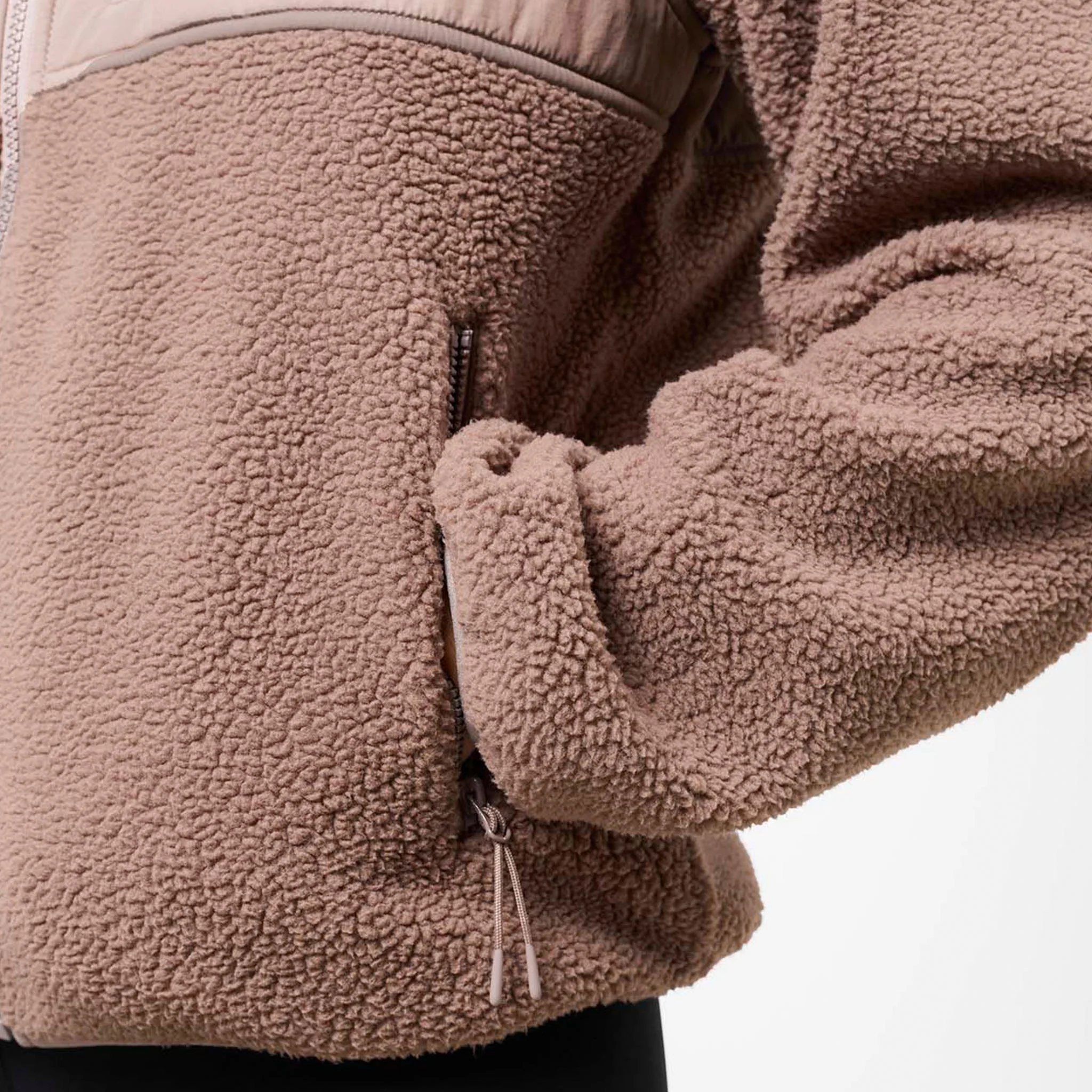 Borg Fleece Tech Jacket | Mocha - Image 6