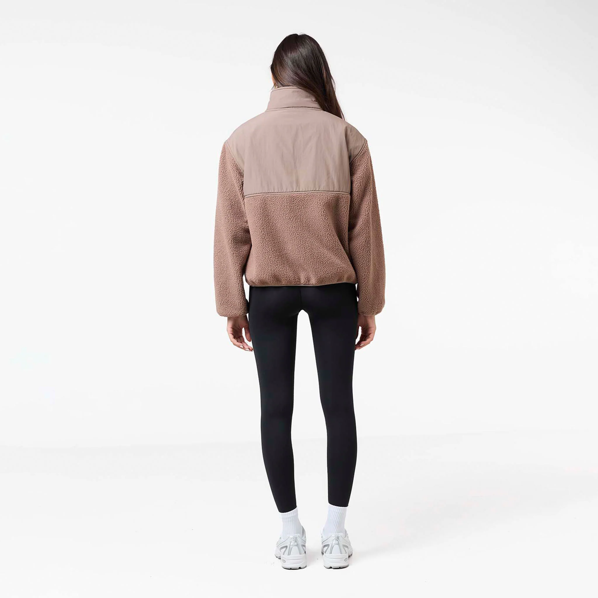 Borg Fleece Tech Jacket | Mocha - Image 7