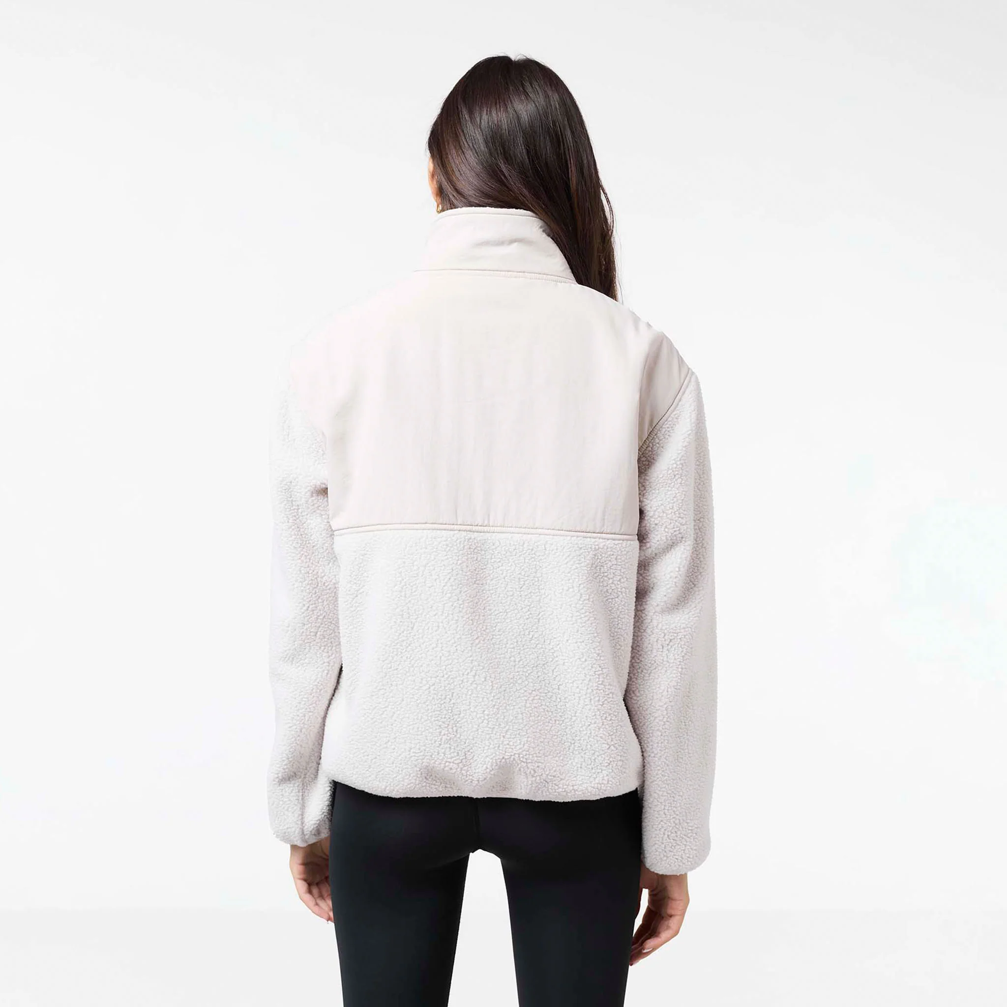 Borg Fleece Tech Jacket | Stone - Image 6