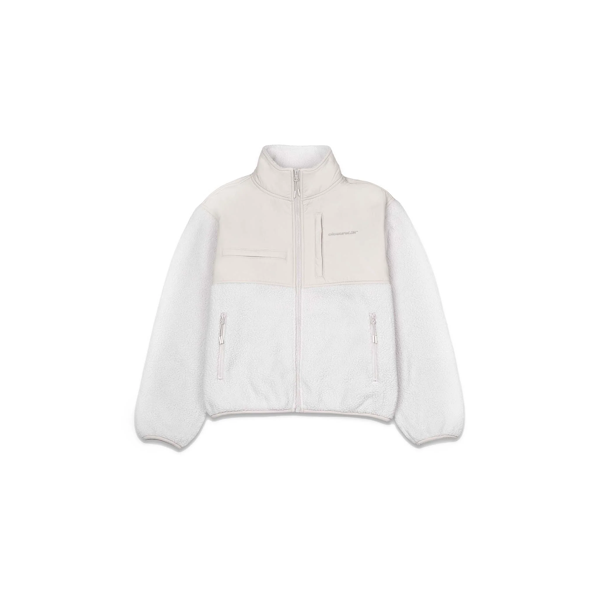 Borg Fleece Tech Jacket | Stone - Image 8