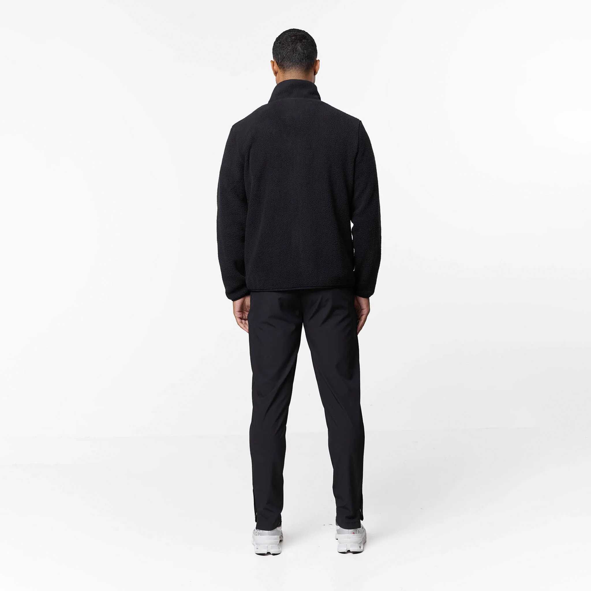 Borg Tech Zip Through Jacket | Black - Image 7