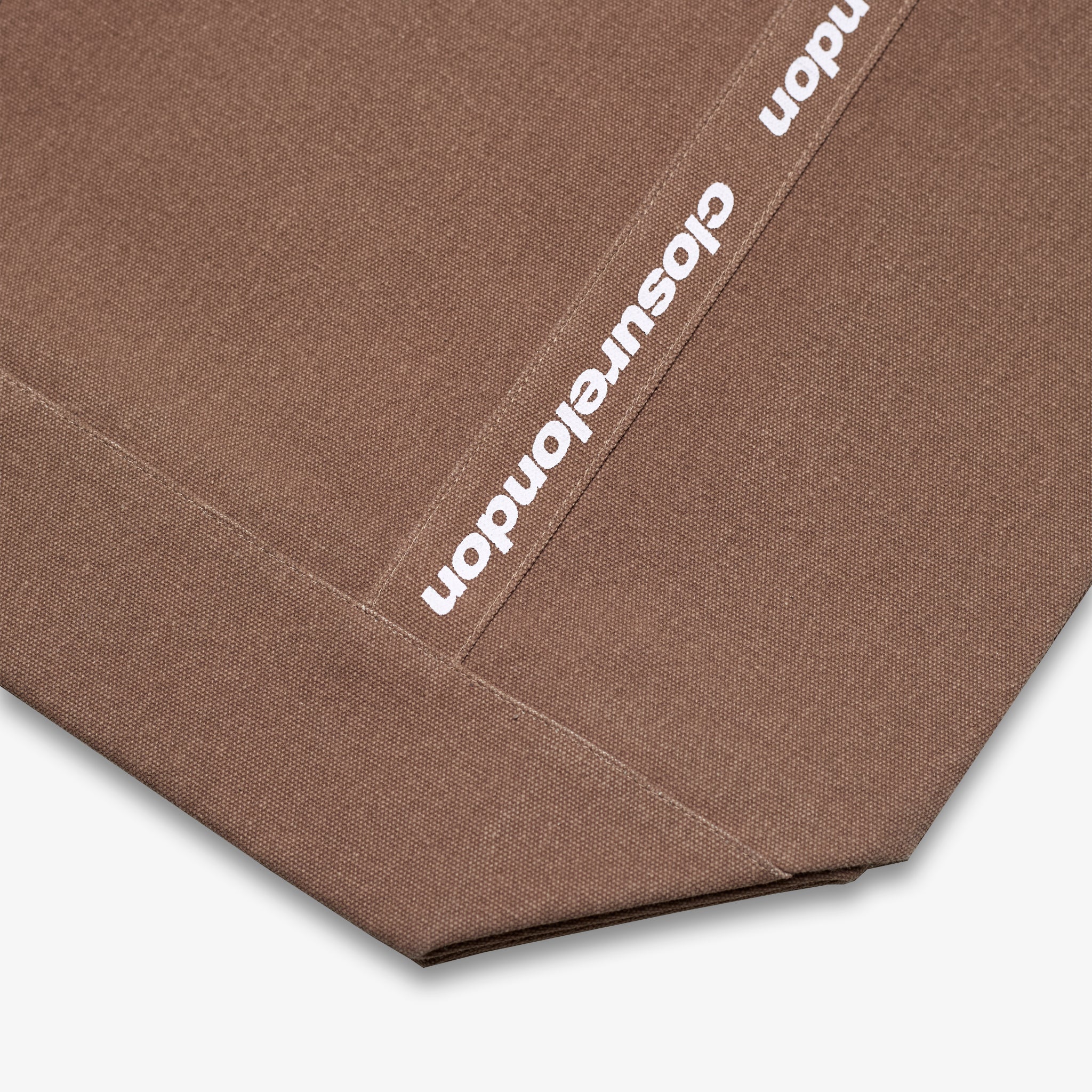 Branded Strap Heavyweight Tote Bag | Washed Brown - Image 4