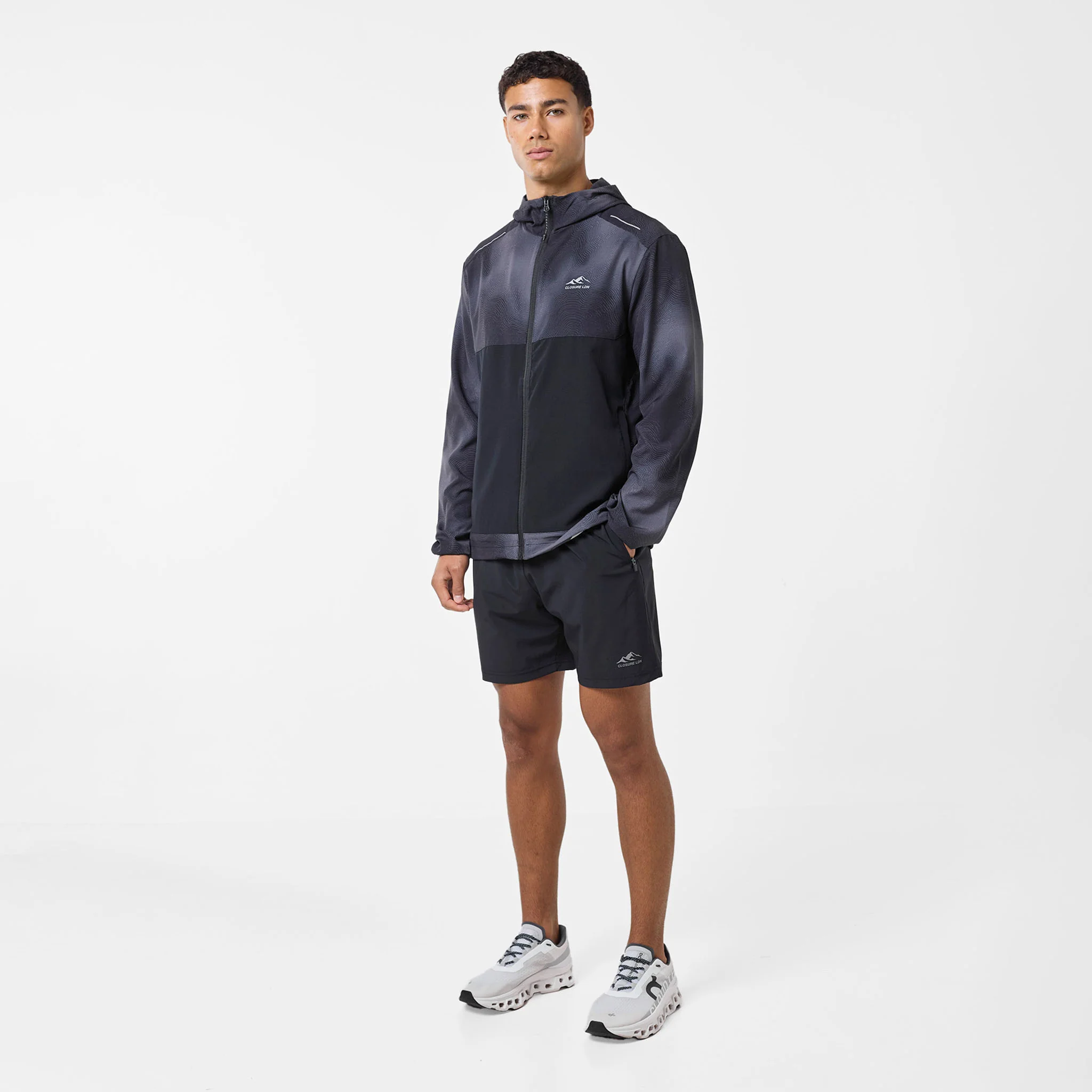 Cloud Print Jacket | Black - Image 8