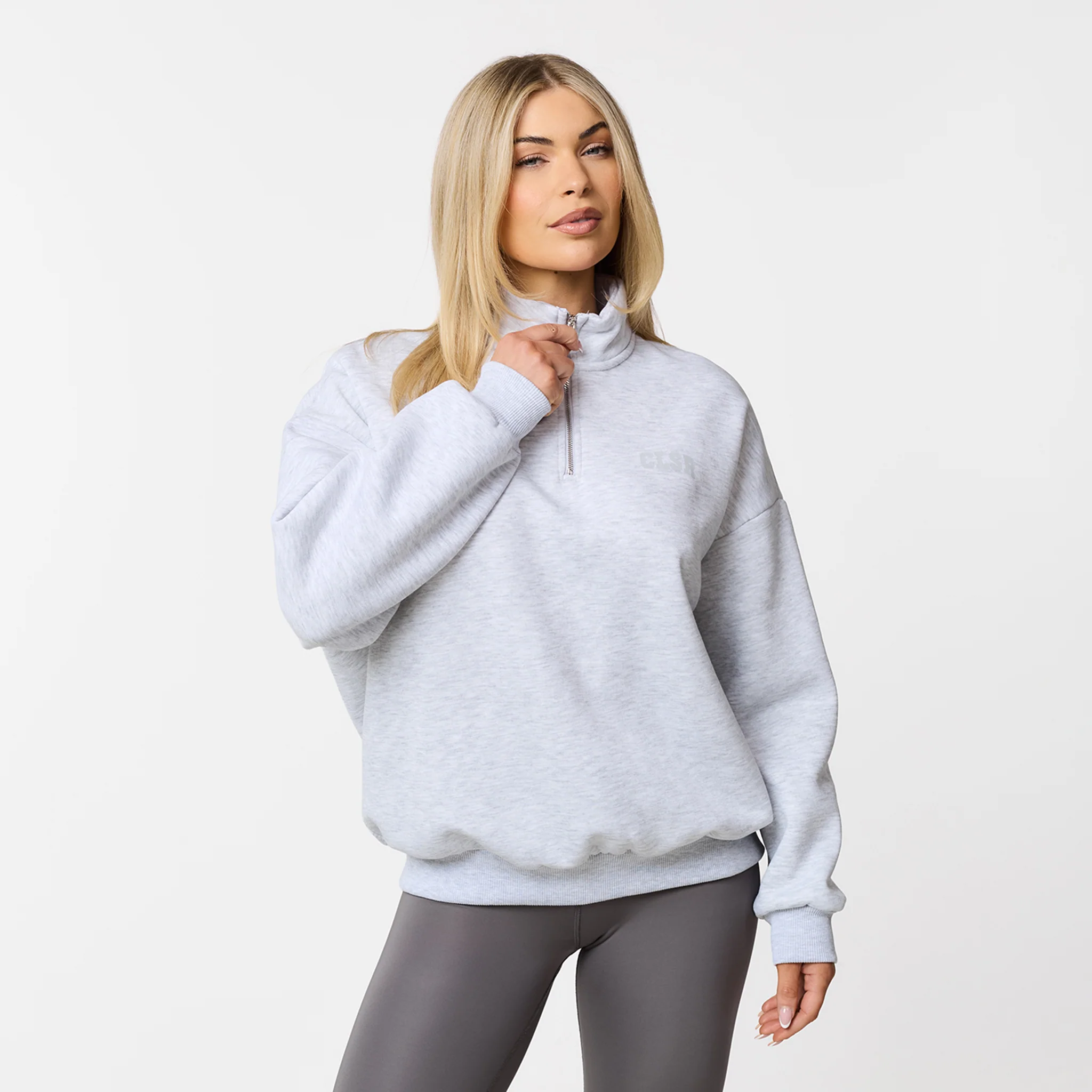 Collegiate 1/4 Zip | Grey Marl