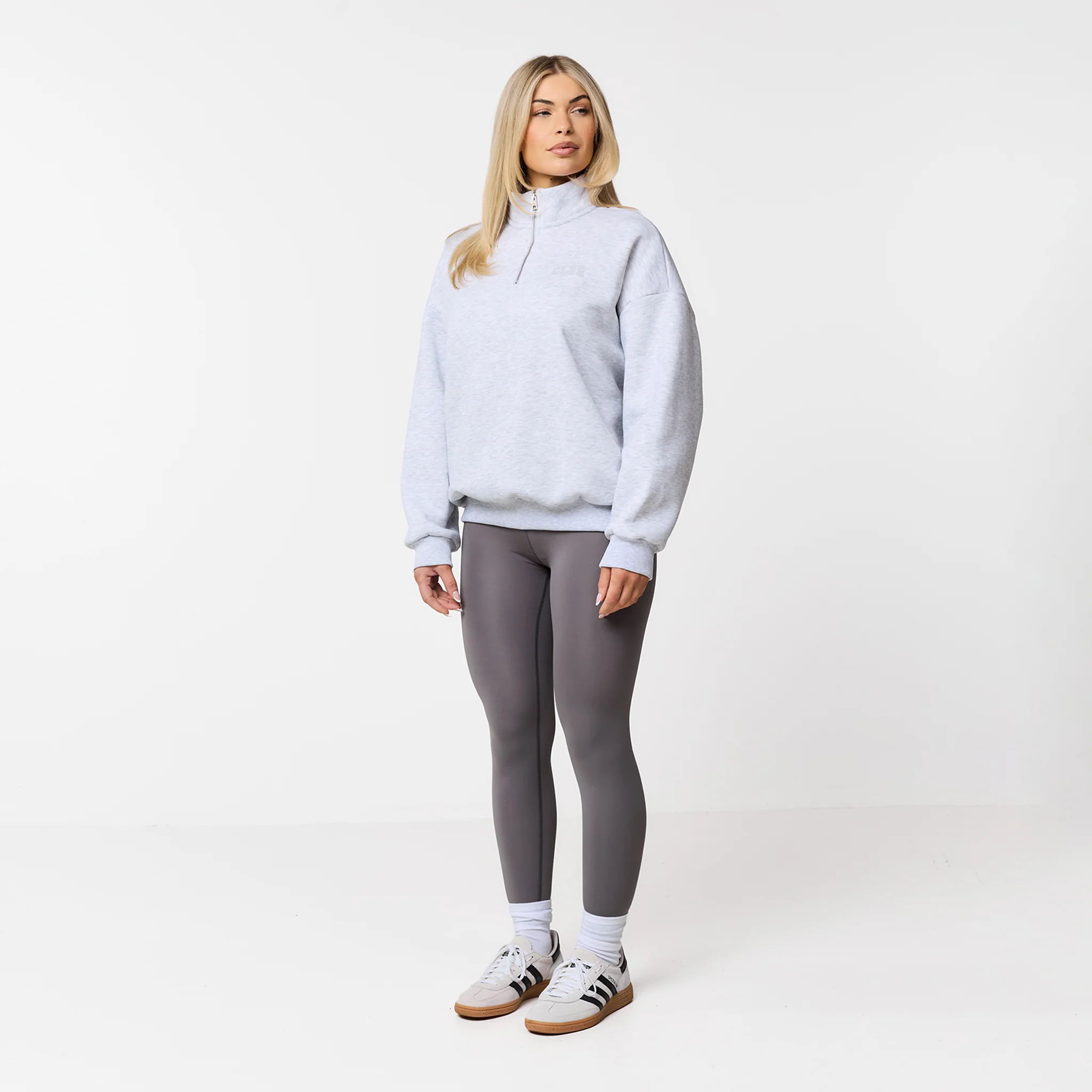 Collegiate 1/4 Zip | Grey Marl - Image 4
