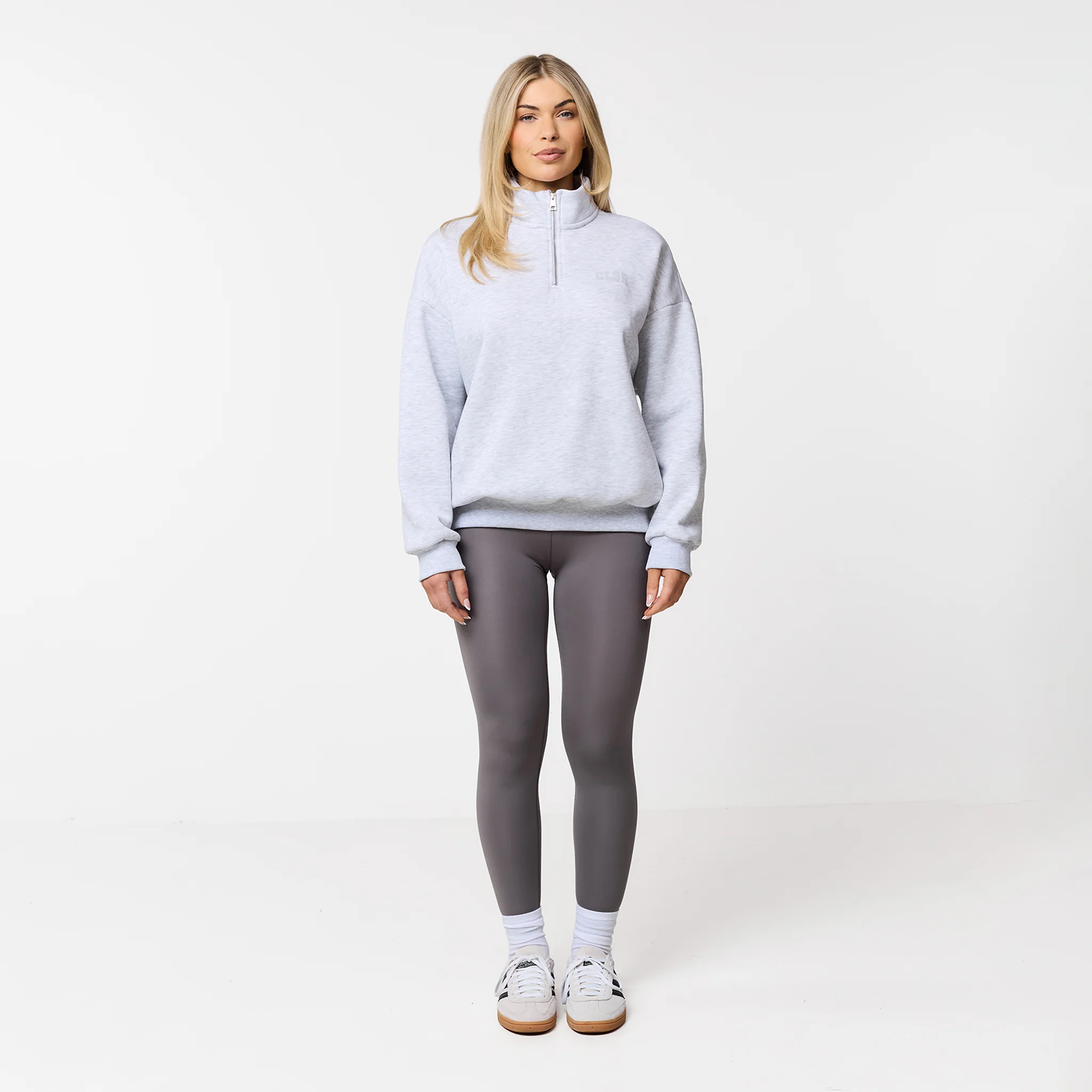 Collegiate 1/4 Zip | Grey Marl - Image 6