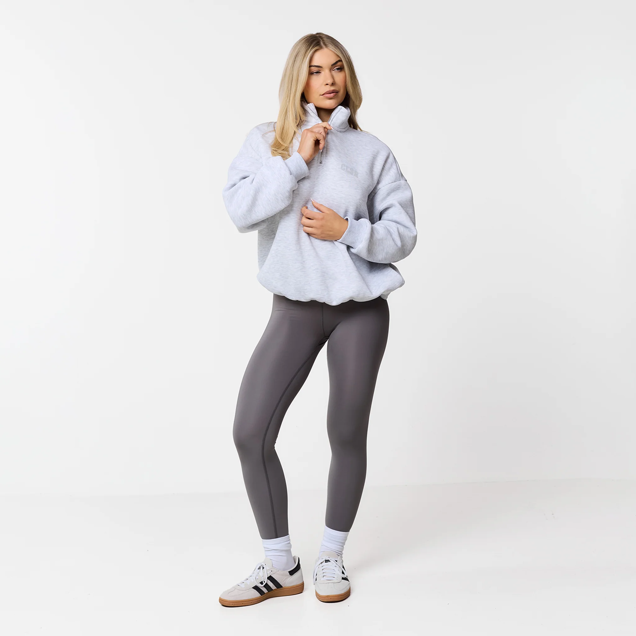 Collegiate 1/4 Zip | Grey Marl - Image 7