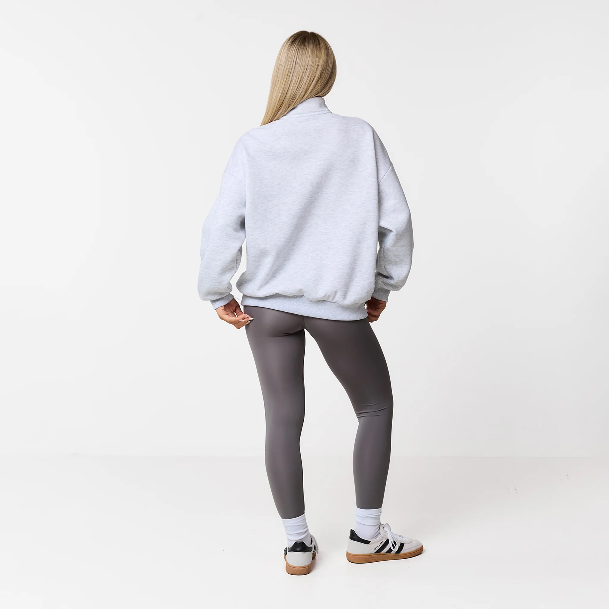 Collegiate 1/4 Zip | Grey Marl - Image 8