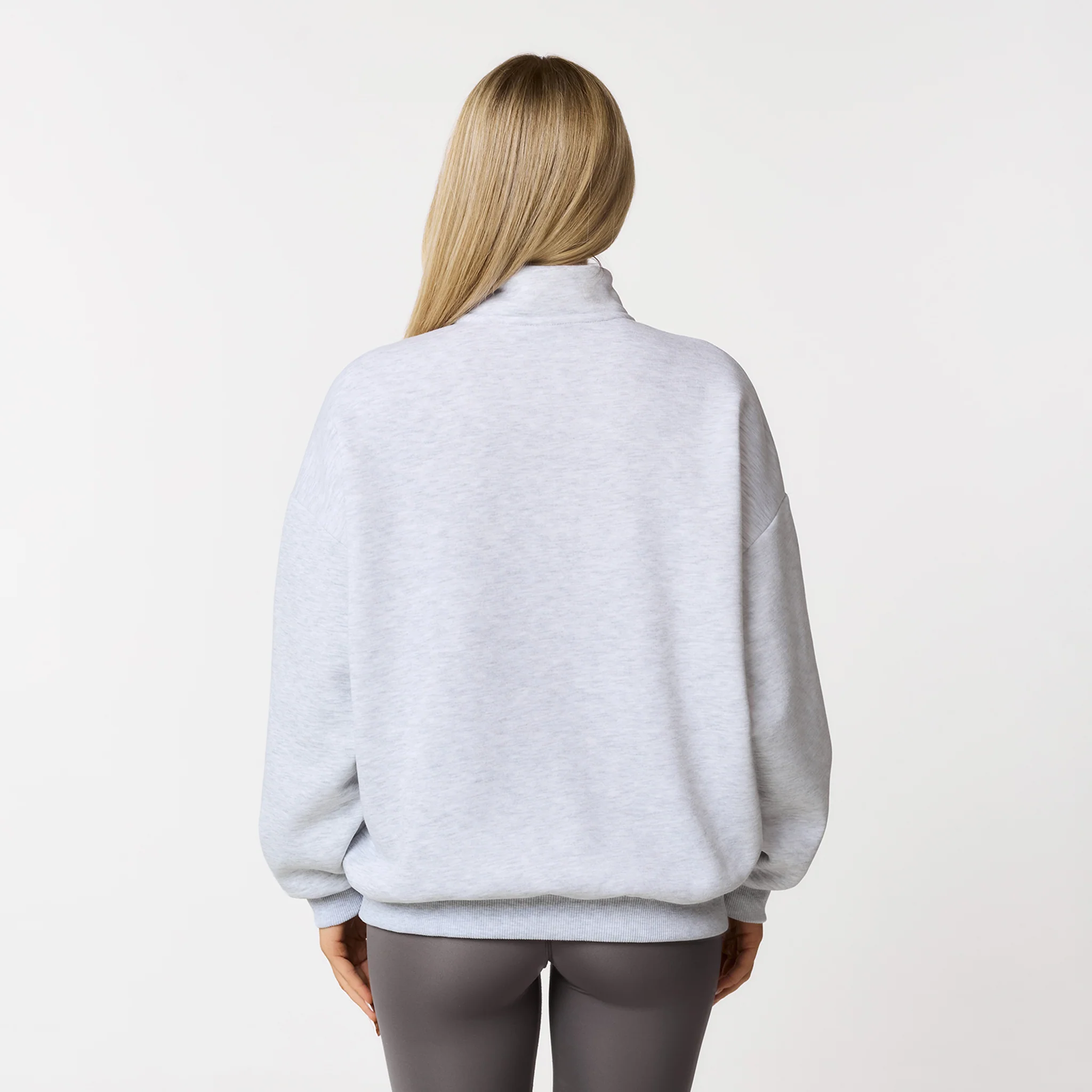 Collegiate 1/4 Zip | Grey Marl - Image 9