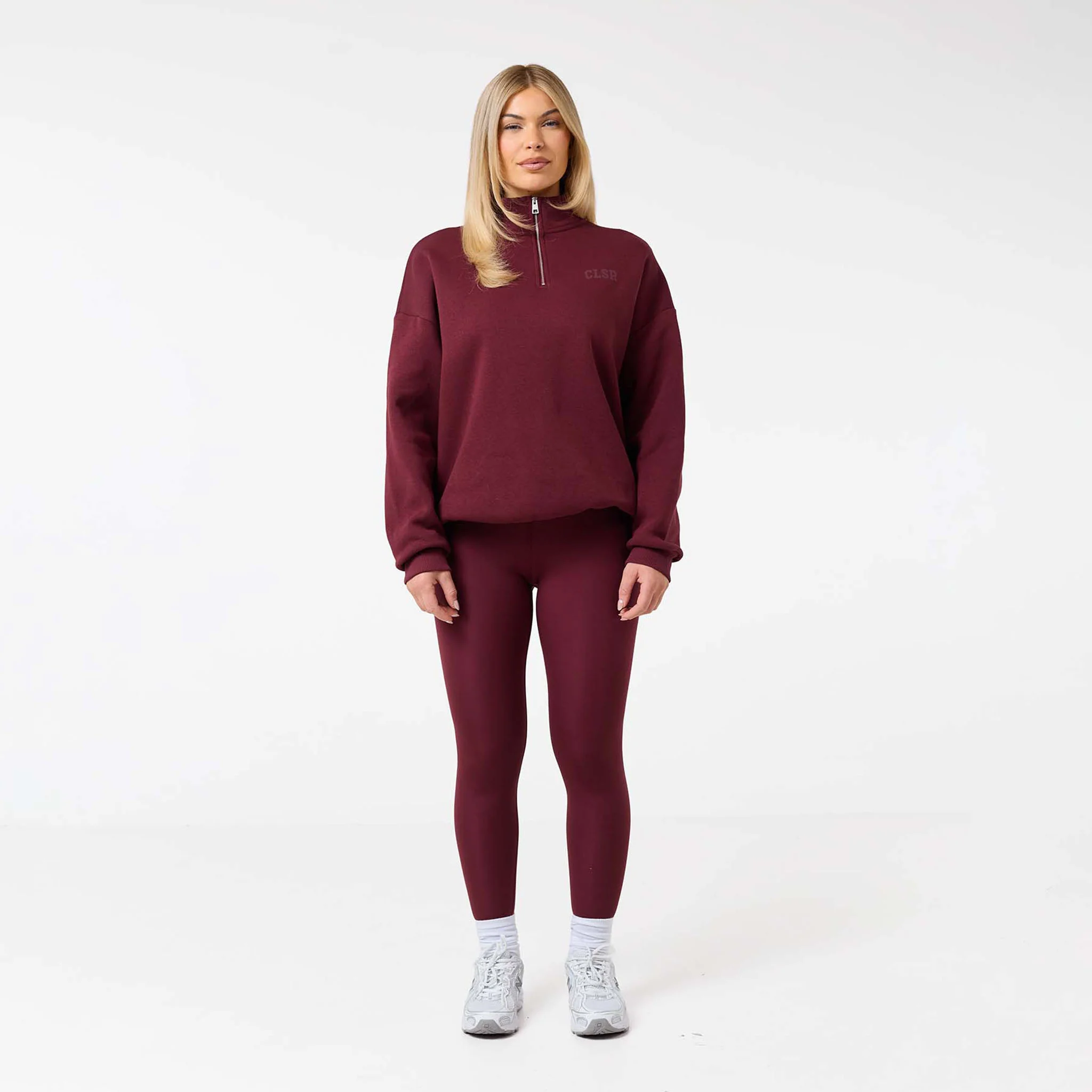 Collegiate 1/4  Zip | Burgundy - Image 4