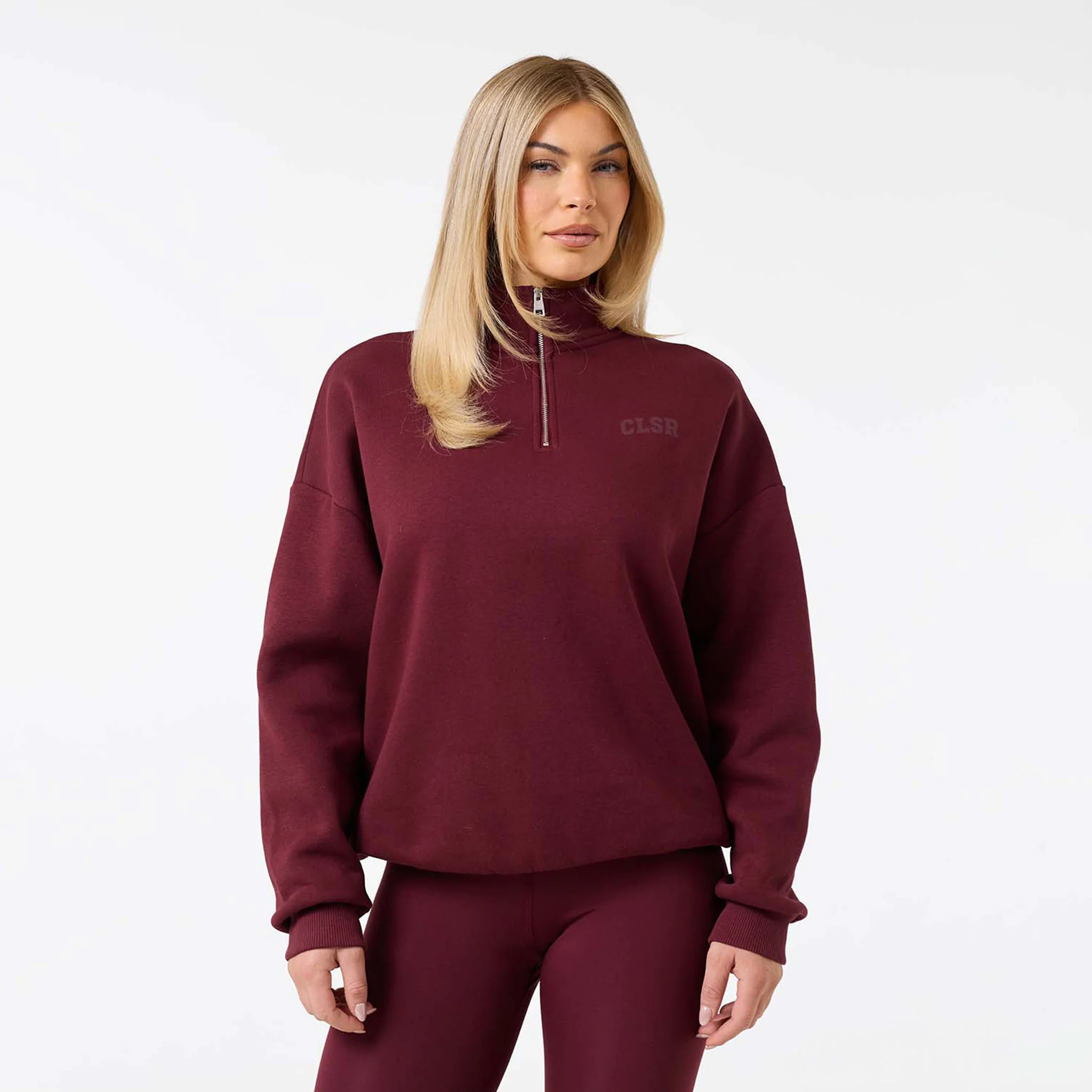 Collegiate 1/4  Zip | Burgundy - Image 6