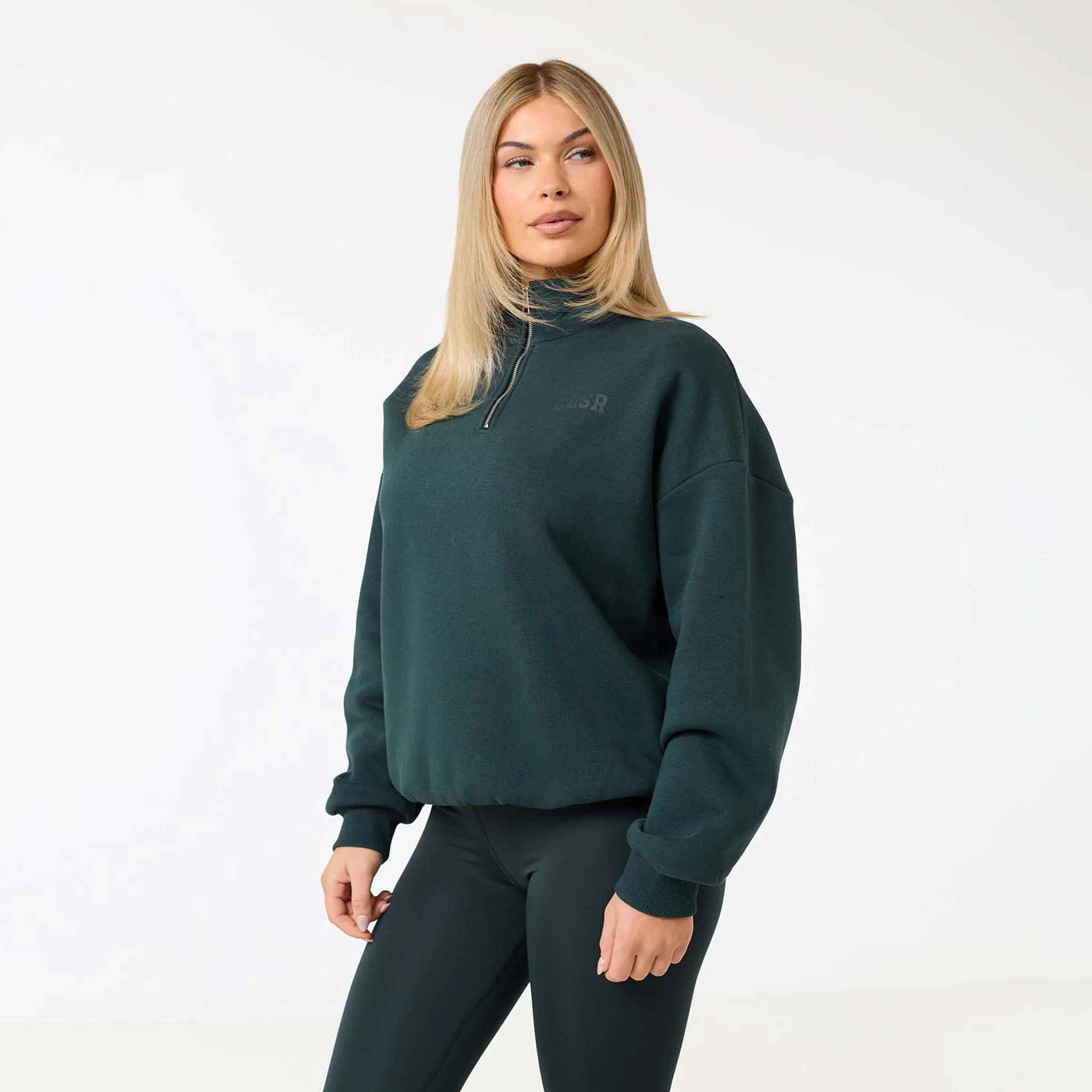 Collegiate 1/4  Zip | Pine Green - Image 3