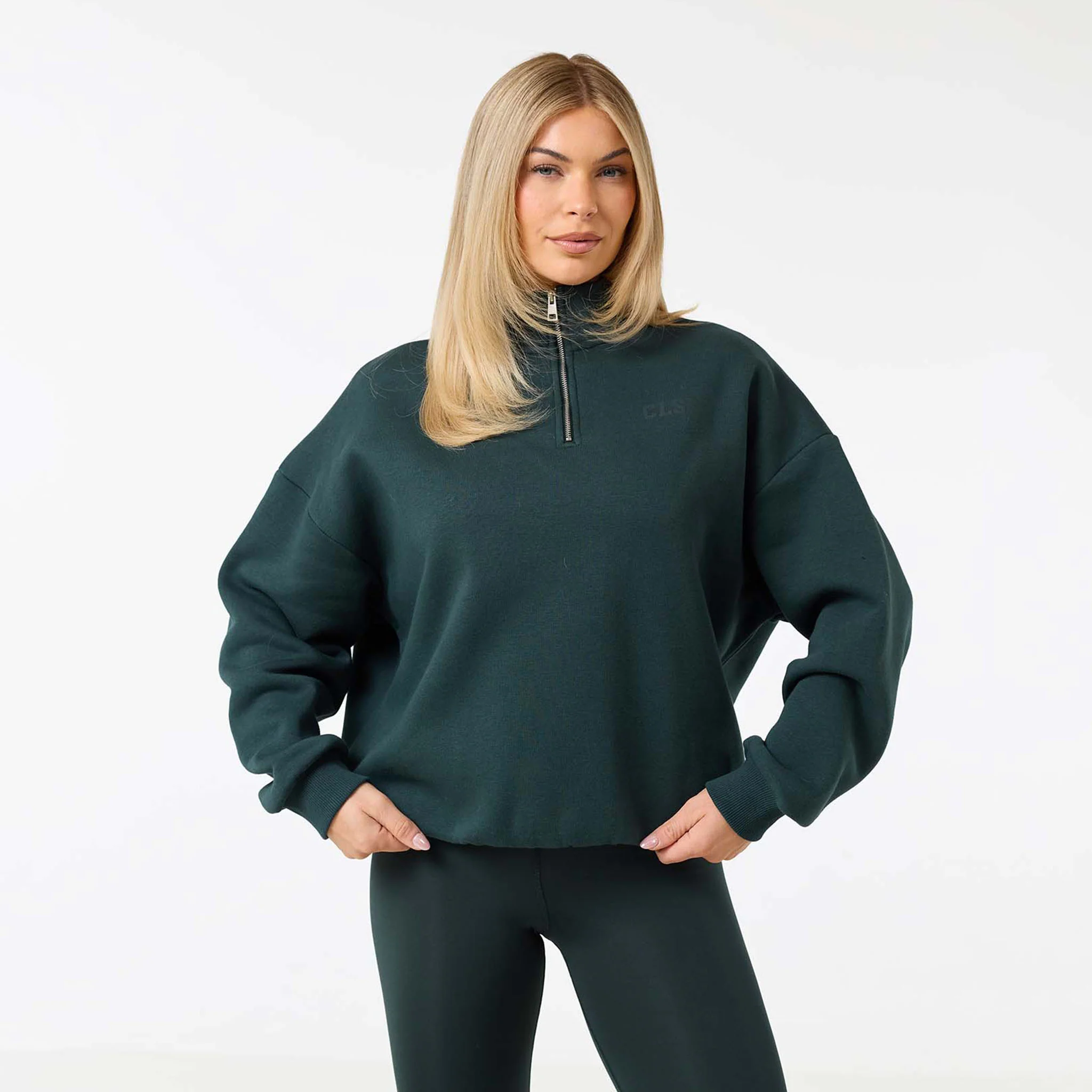Collegiate 1/4  Zip | Pine Green - Image 4