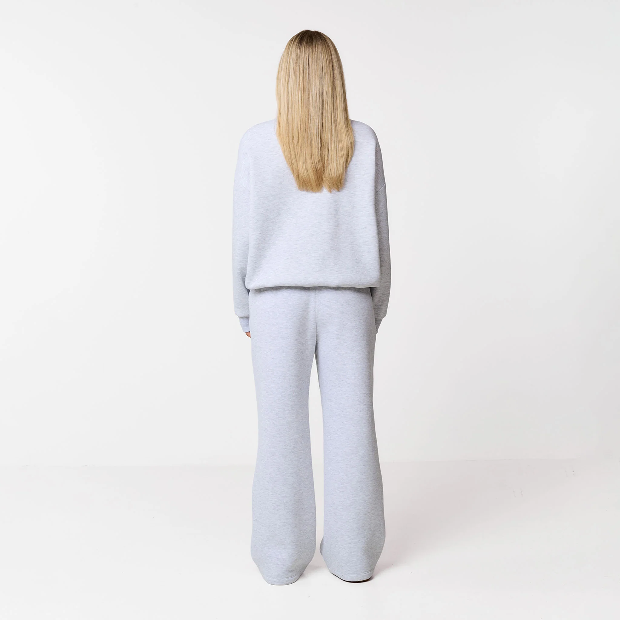 Collegiate 1/4 Zip Tracksuit | Grey Marl - Image 7
