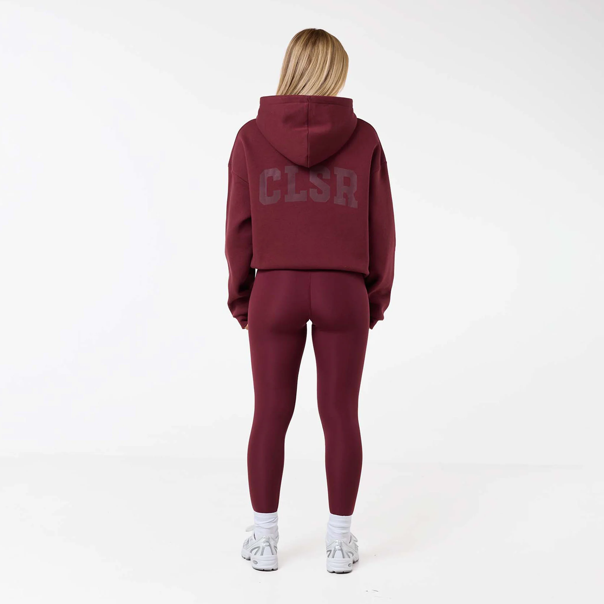 Collegiate Full Zip Hoodie | Burgundy - Image 4