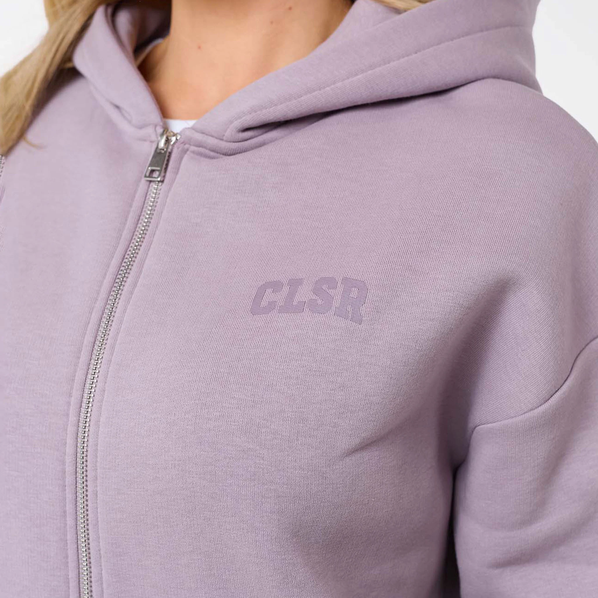 Collegiate Full Zip Hoodie | Dusty Mauve - Image 5