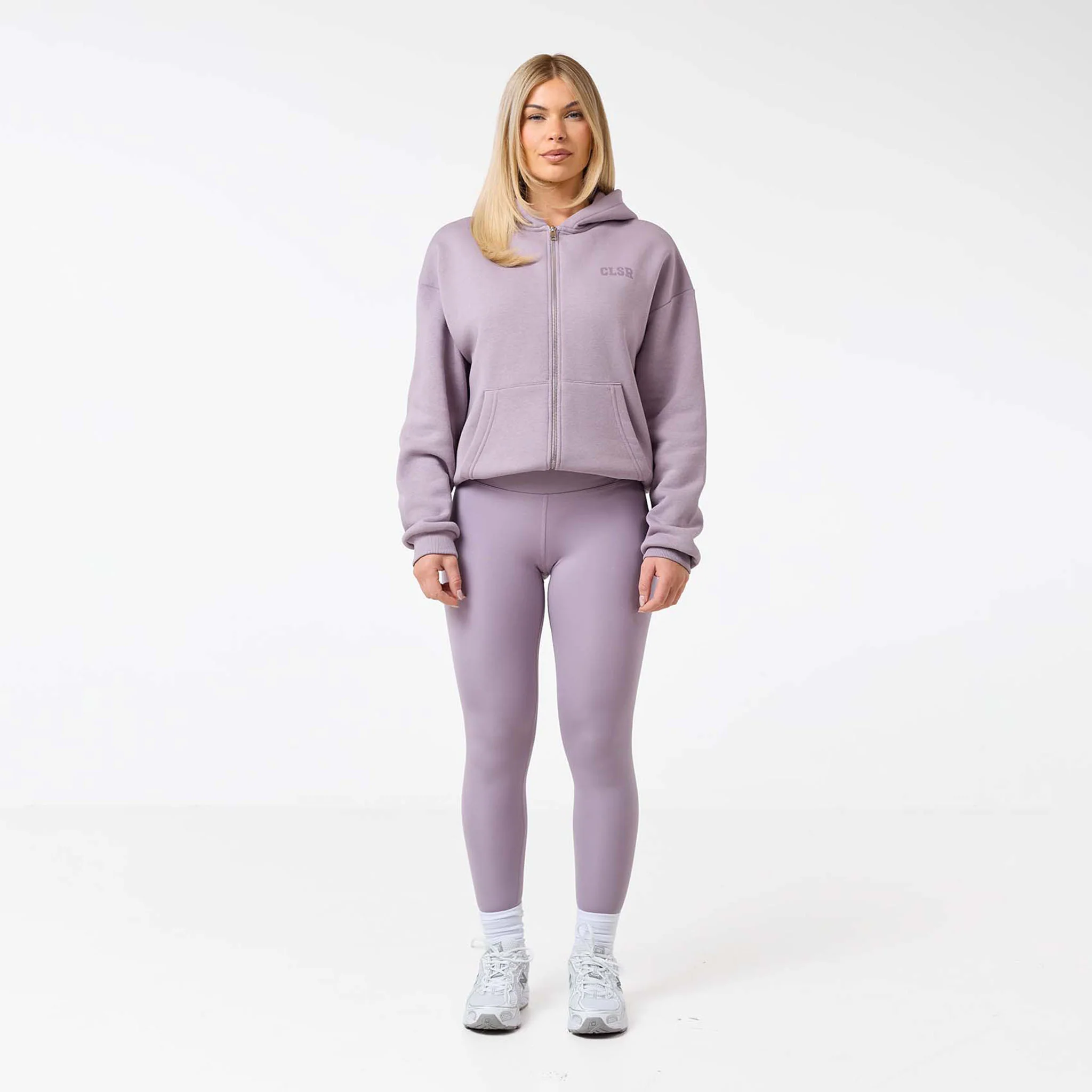 Collegiate Full Zip Hoodie | Dusty Mauve - Image 6
