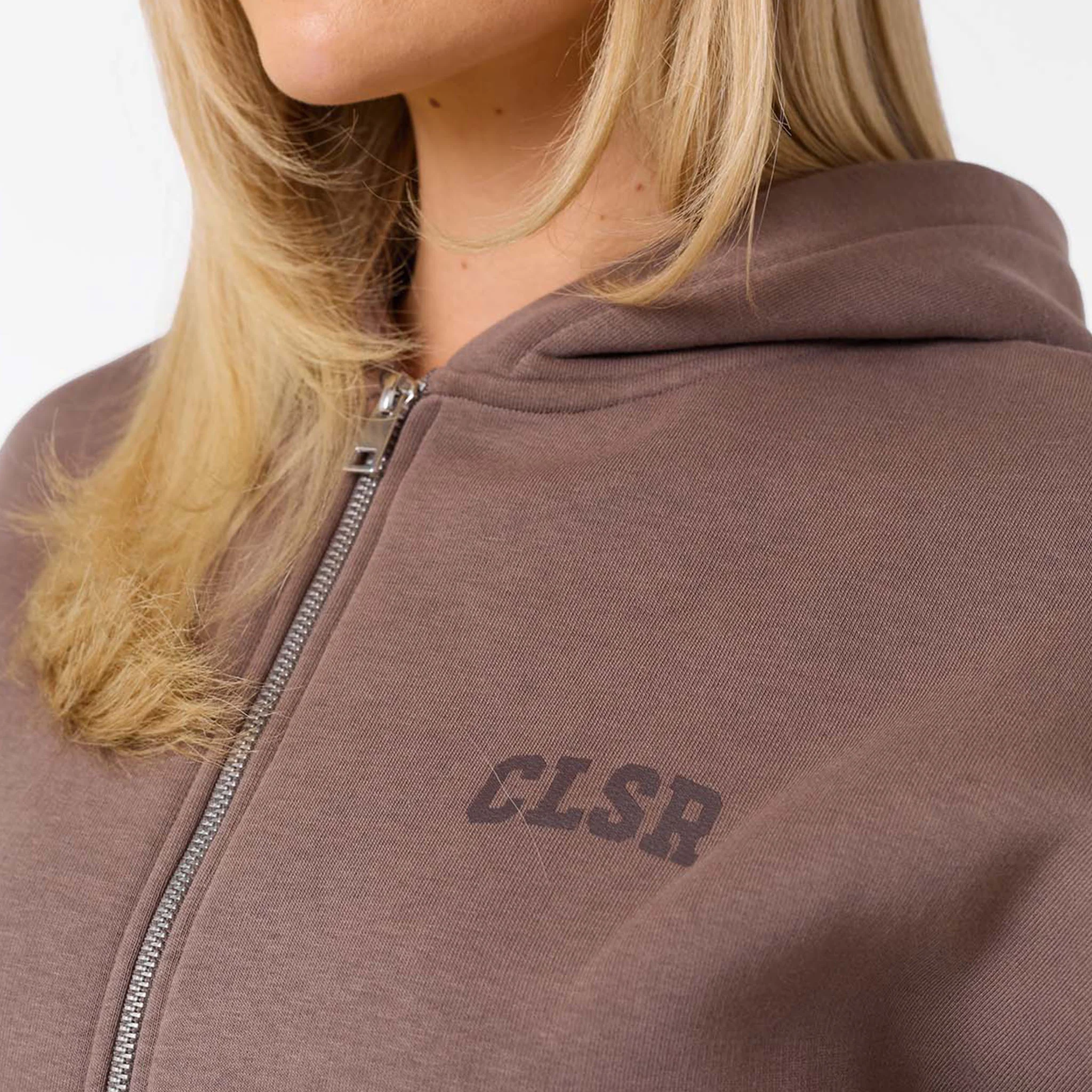 Collegiate Full Zip Hoodie | Mocha - Image 5