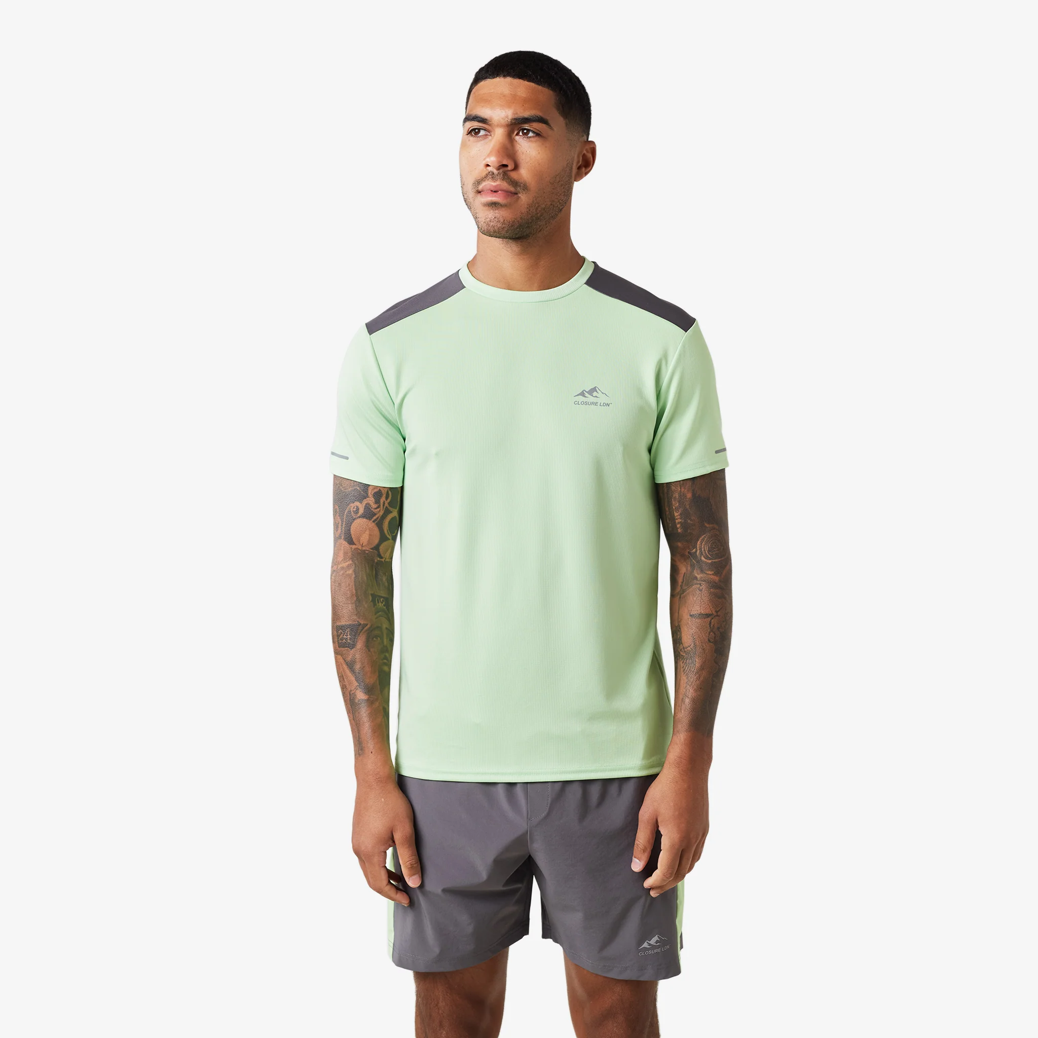 Cut & Sew Training Twinset | Lime/Charcoal - Image 3