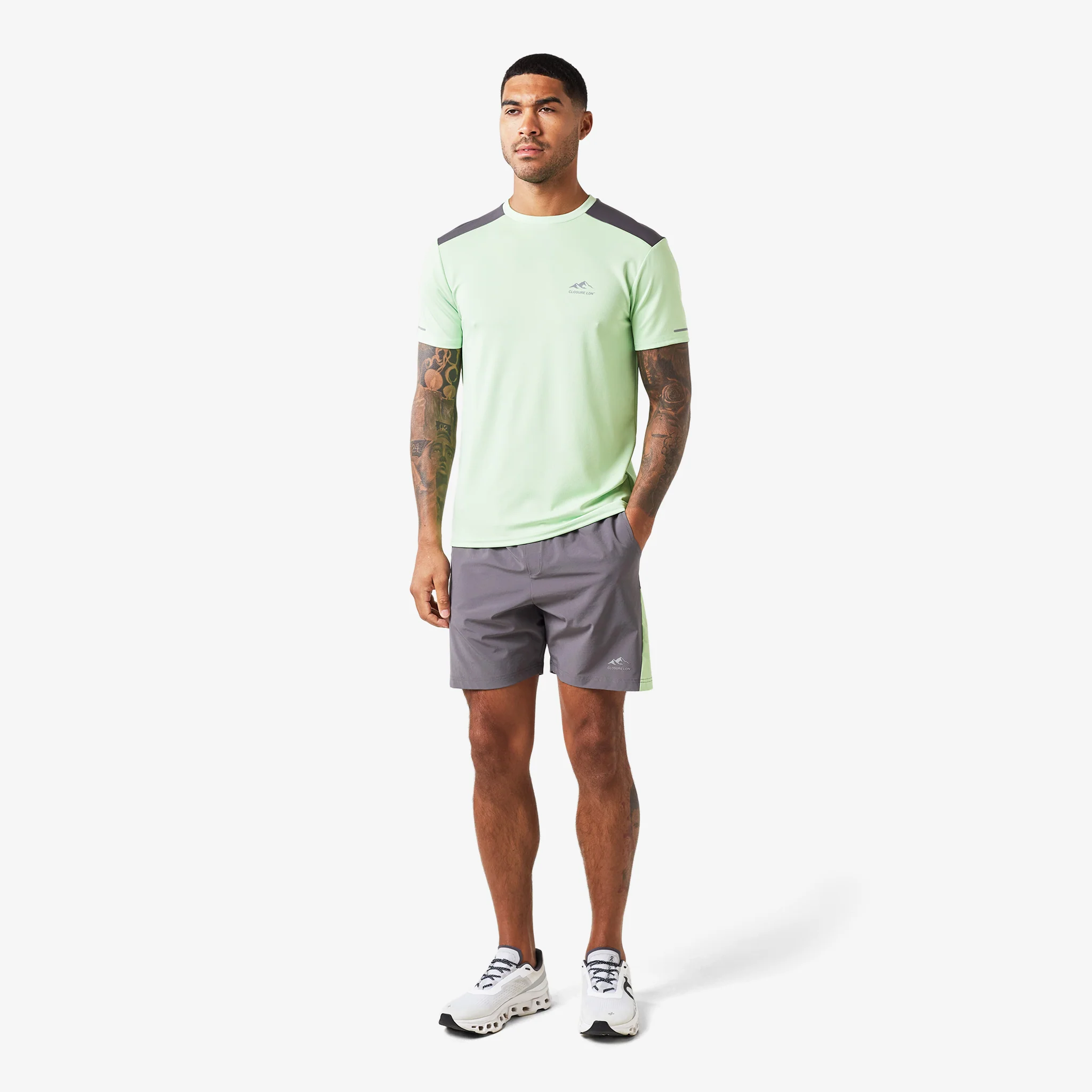 Cut & Sew Training Twinset | Lime/Charcoal - Image 7
