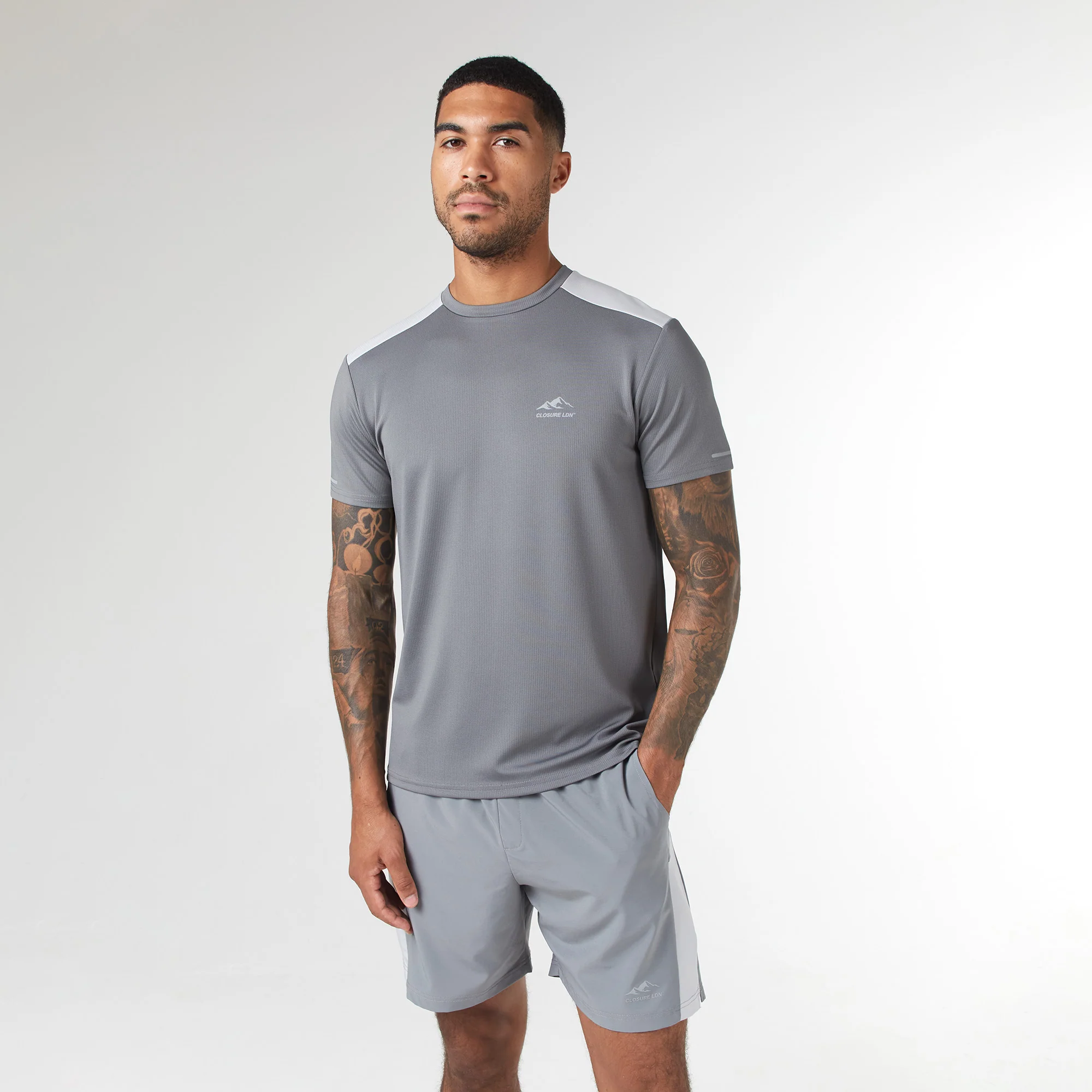Cut & Sew Training Twinset | Mid Grey - Image 3